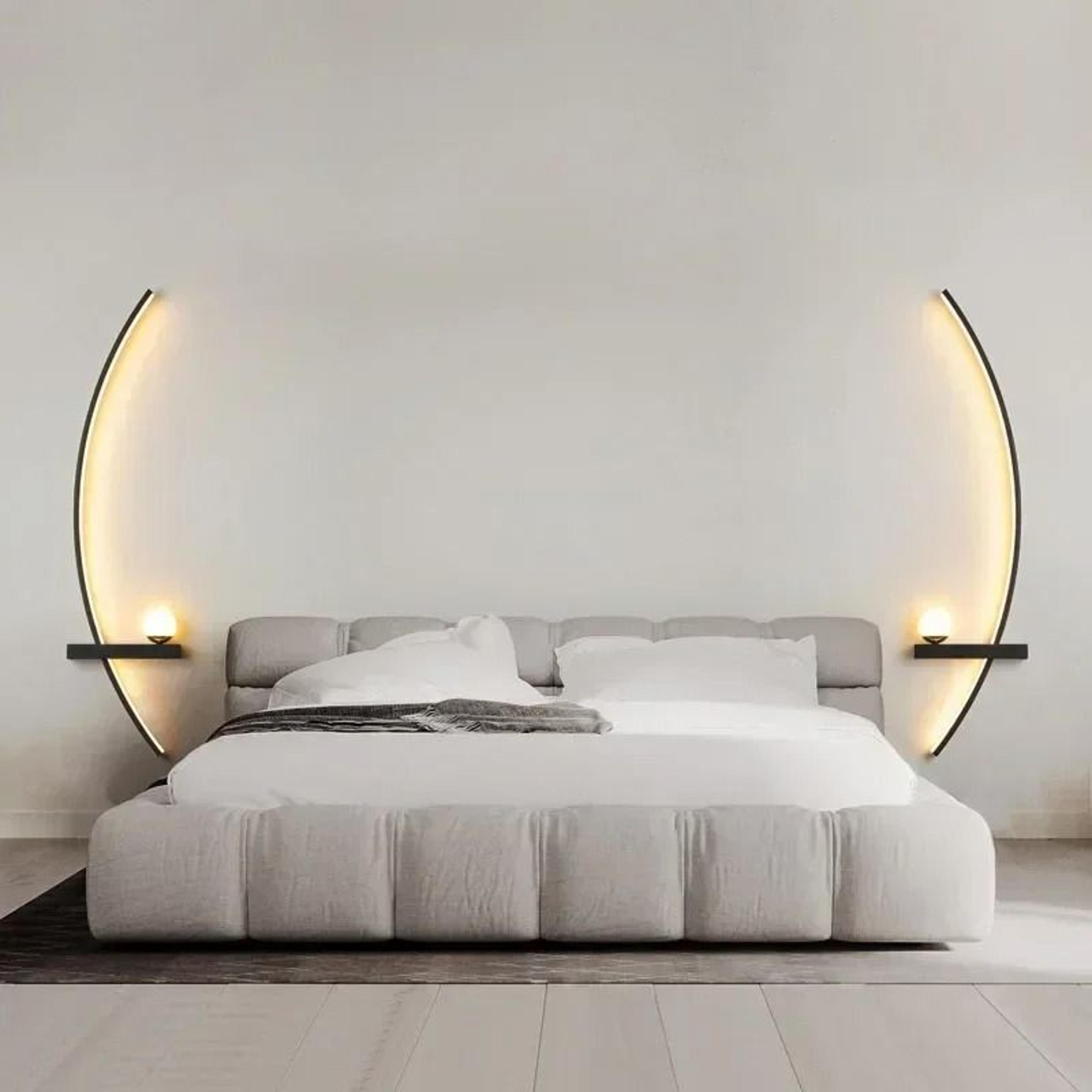 nordic led linear stripe wall lamp (modern wall sconce for bedroom, living room & stairs)