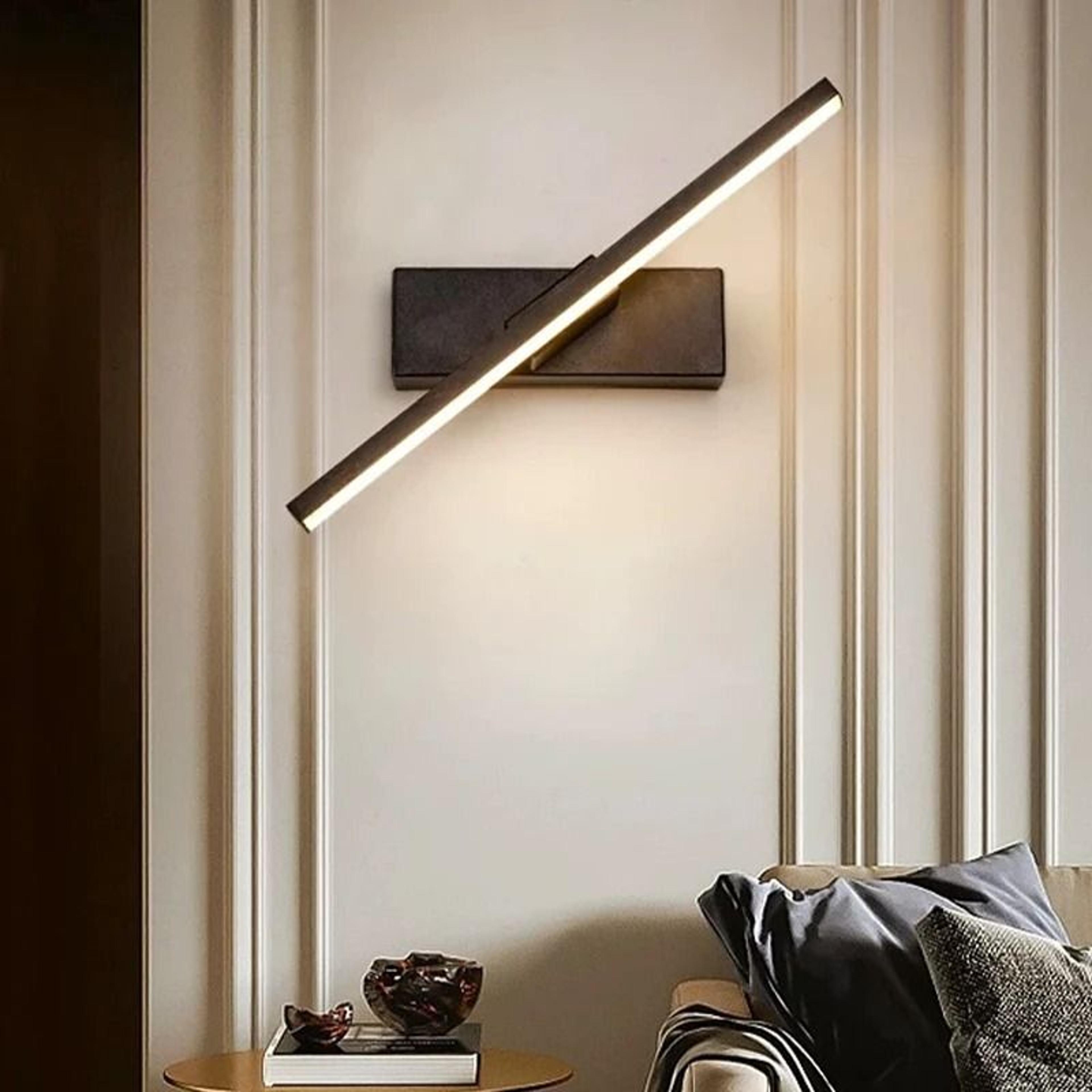 damiasmil rotatable led bathroom mirror wall light (modern linear vanity sconce for bedroom & indoor lighting)