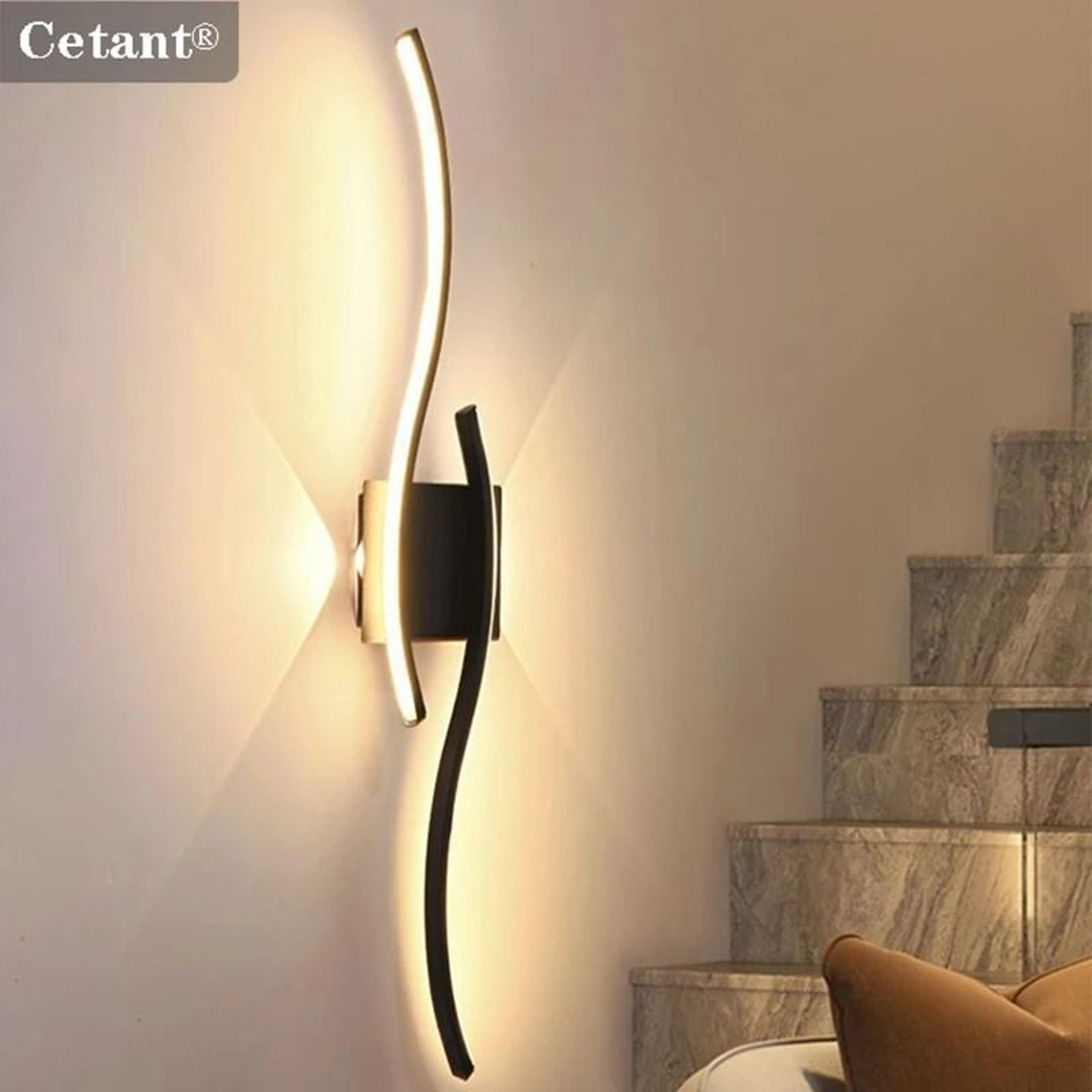 remote control led linear wall lamp (60cm/80cm modern backlight sconce for living room tv & bedroom)
