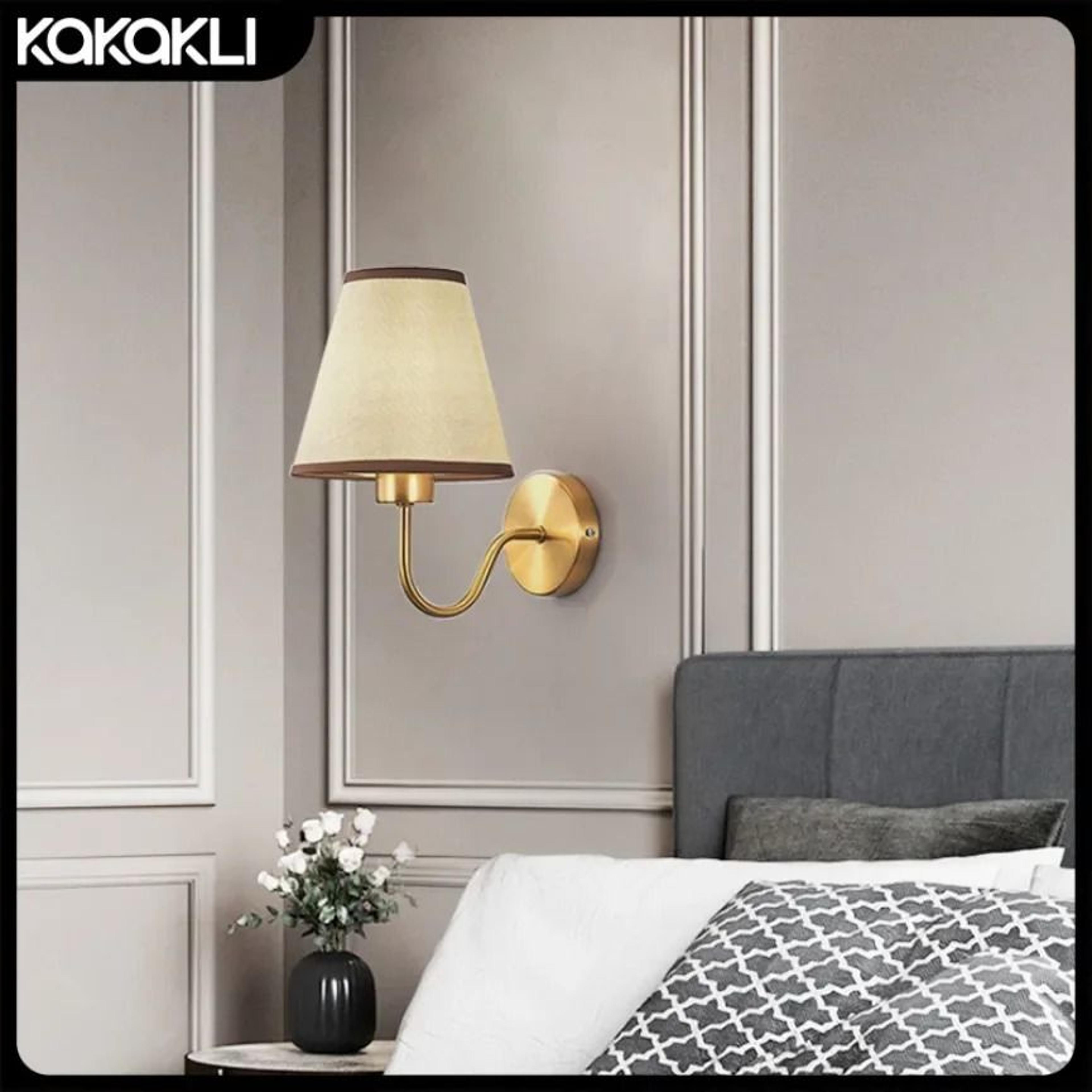 retro fabric shade led wall lamp (creative e27 sconce for bedroom bedside, living room & hotel decor)