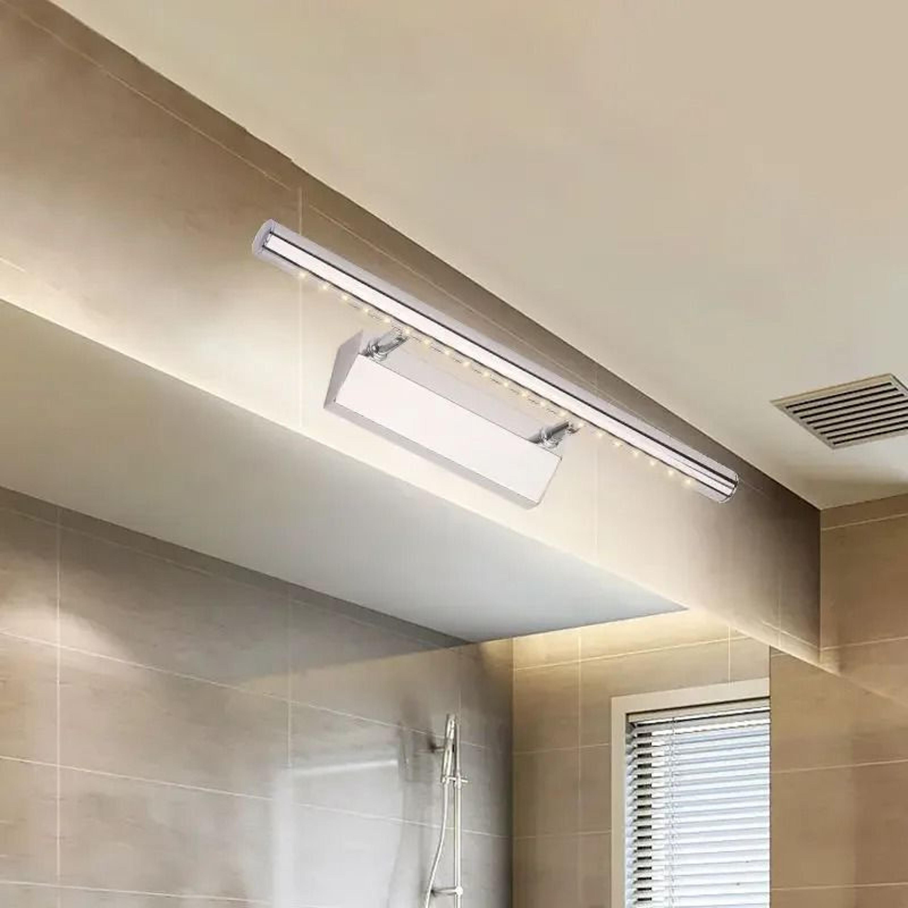 25cm stainless steel led bathroom mirror wall light & luxury sconce