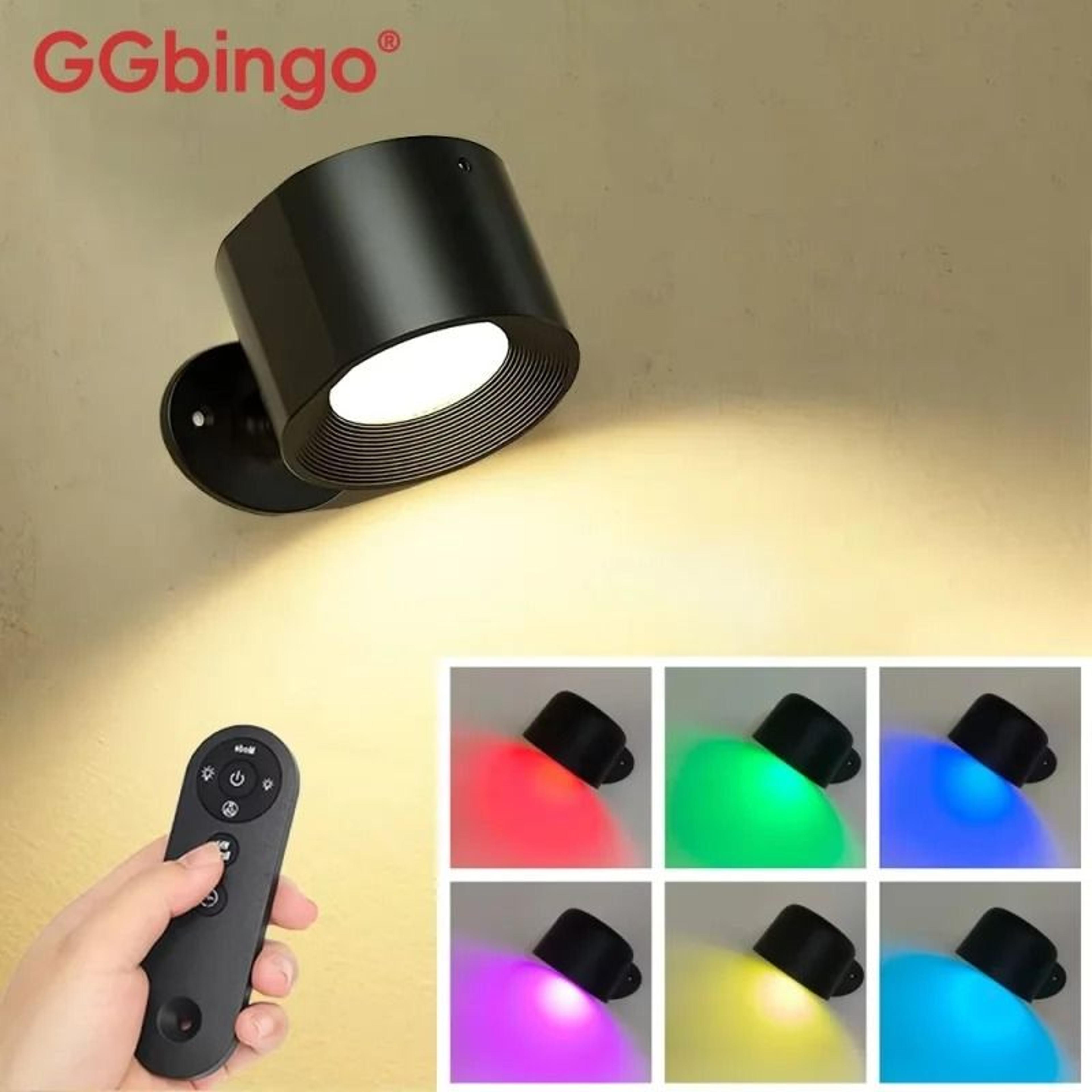 wireless round led picture wall light with remote control & rgb color changing