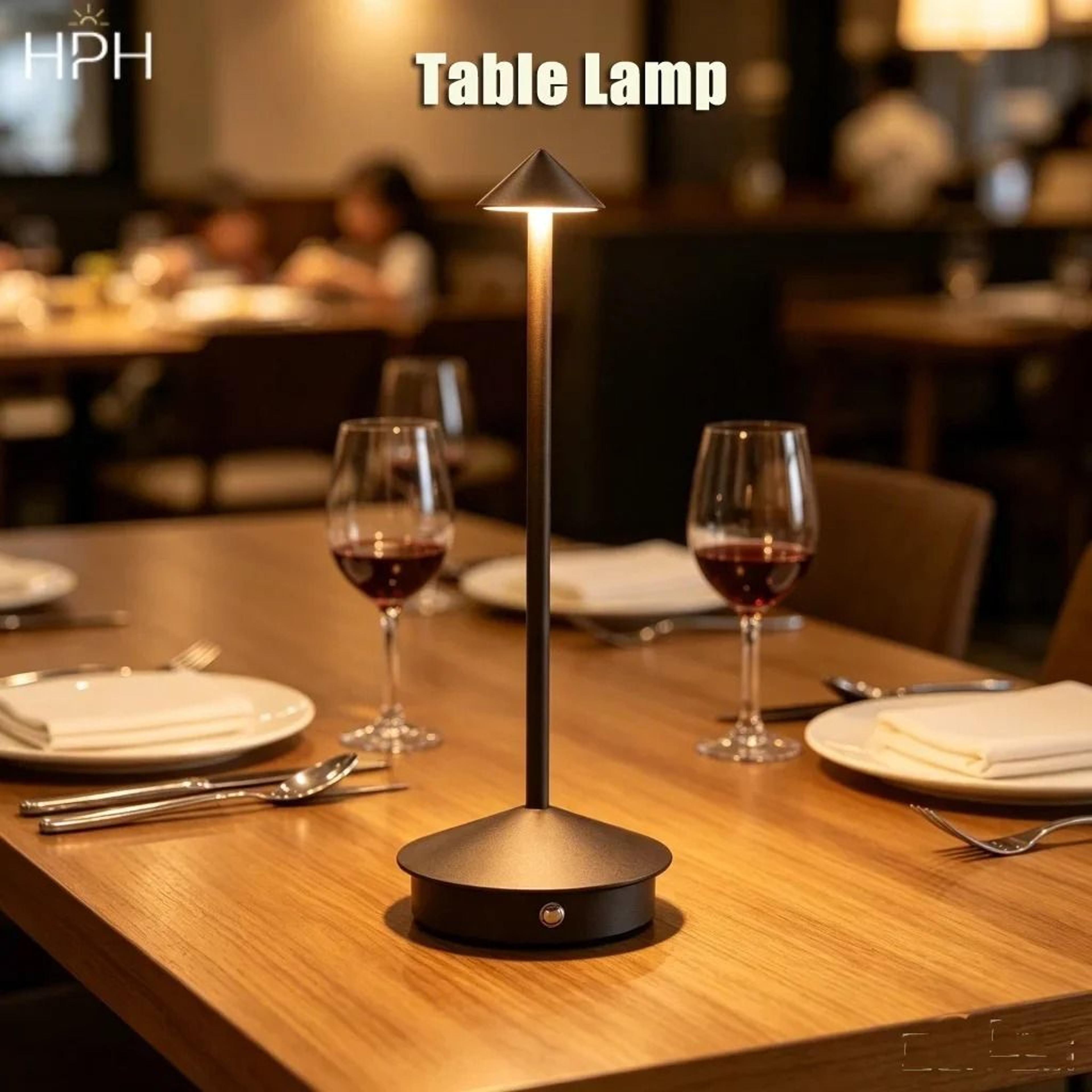 modern cordless led pina table lamp (rechargeable touch control desk light)