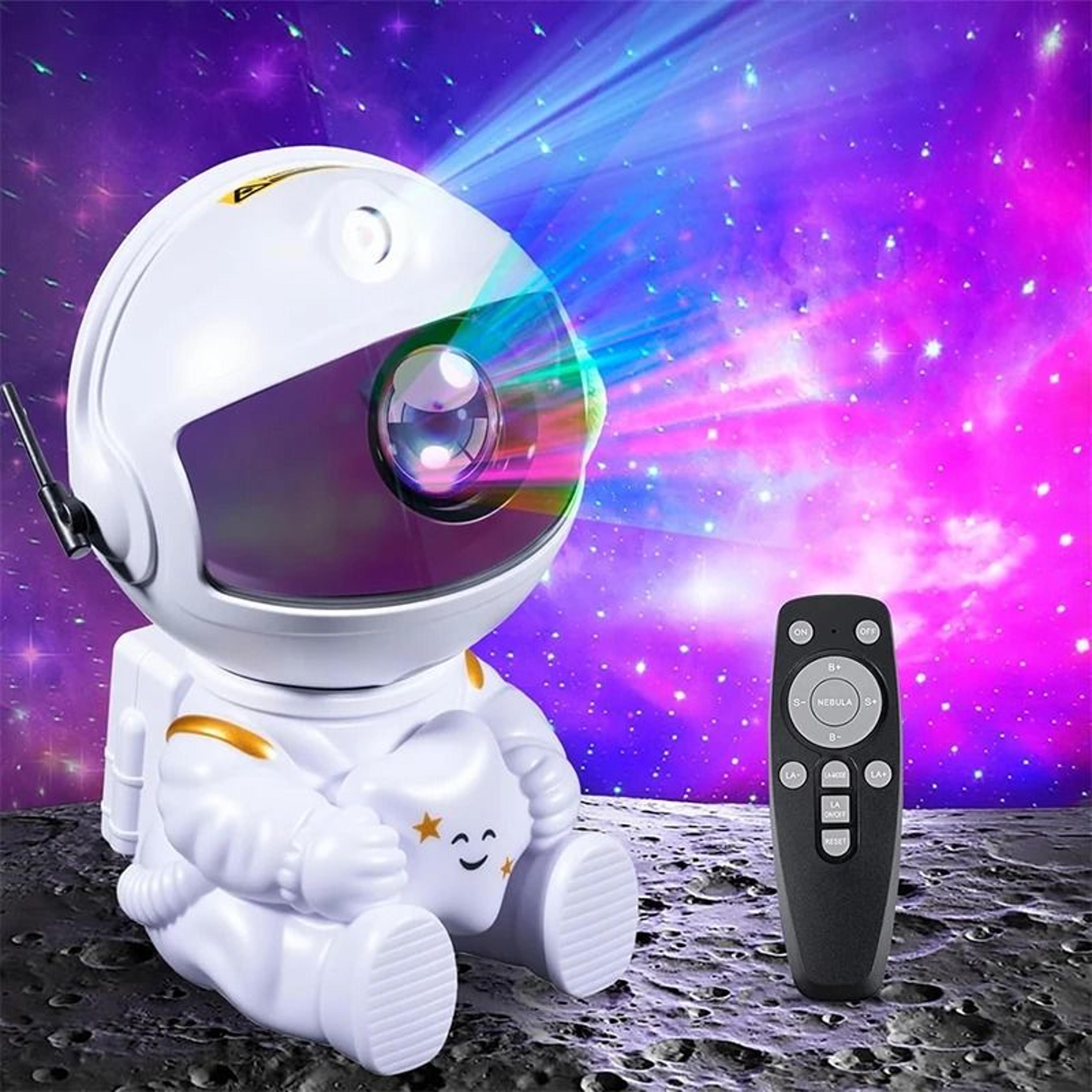 astronaut galaxy nebula & star projector night light with remote control