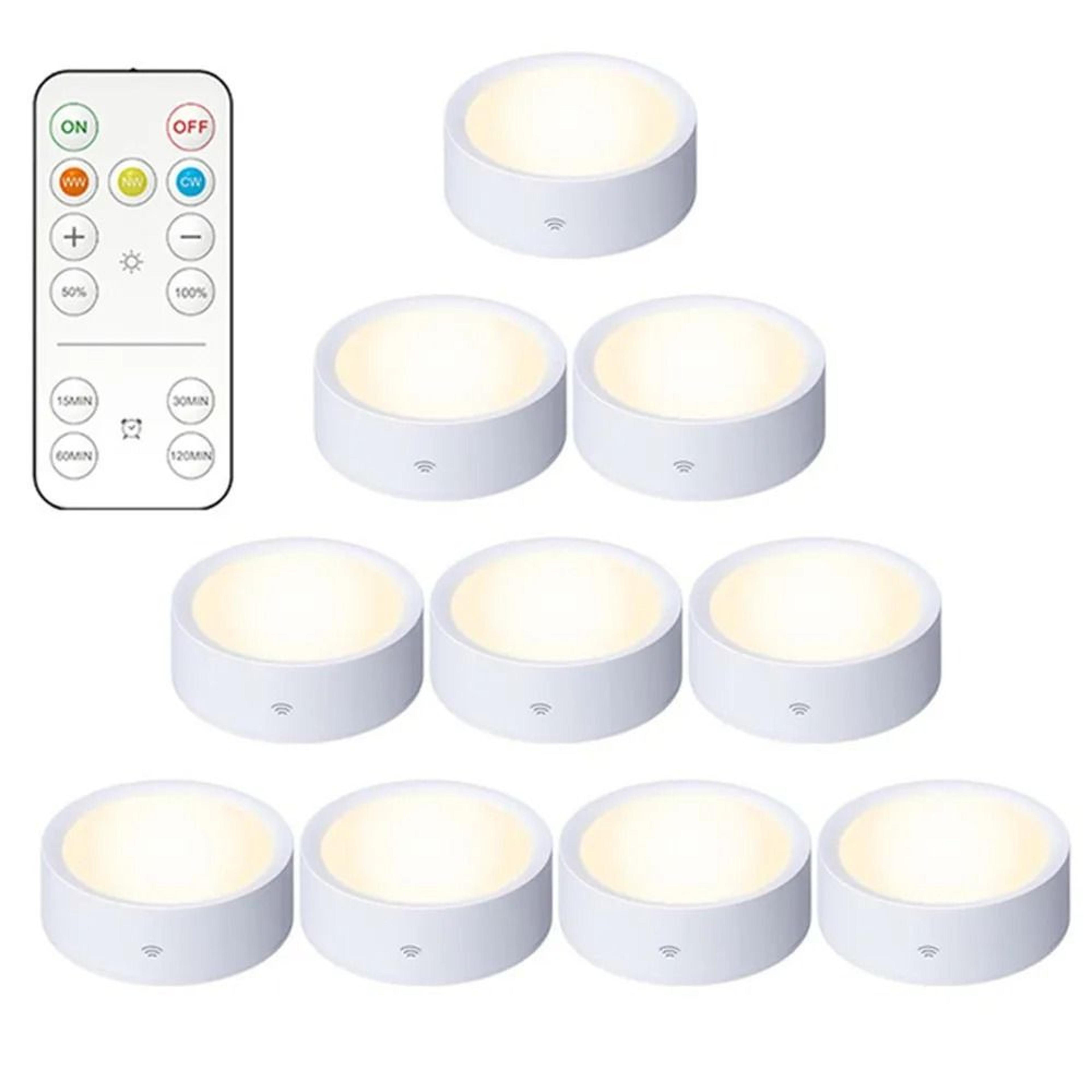 wireless battery-powered led cabinet night light kit with smart remote control