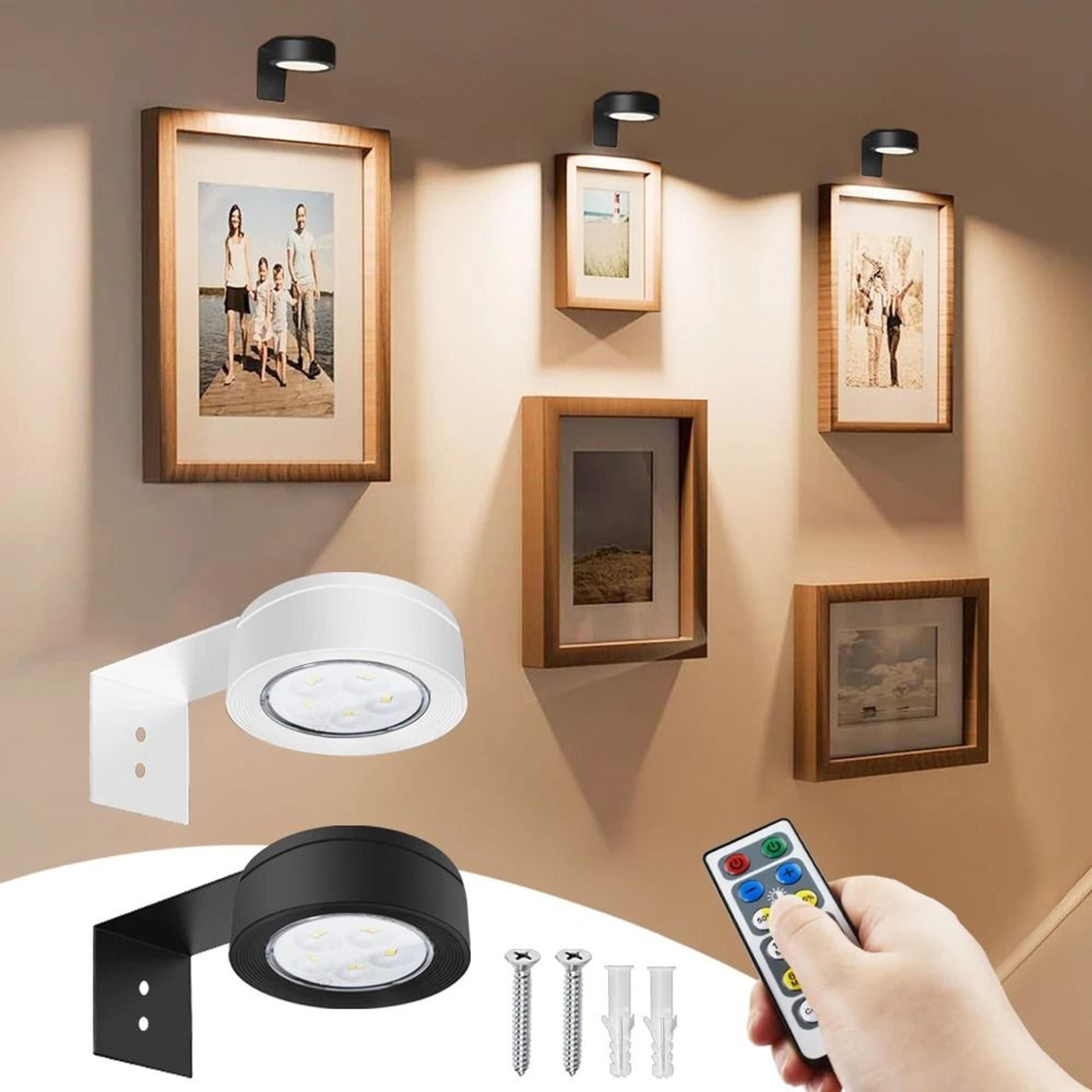 3-color led painting frame light with remote & touch dimming (battery powered)