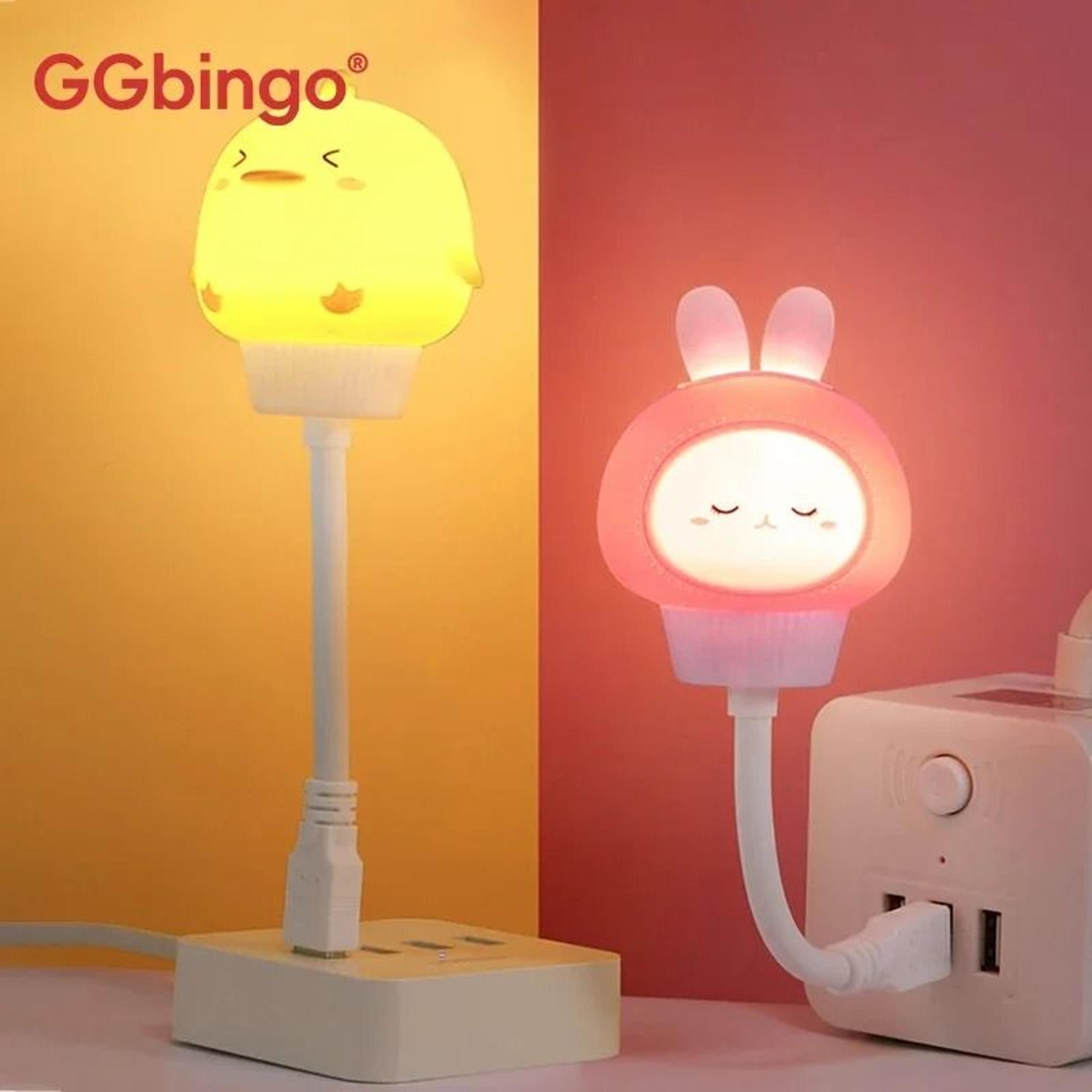 cute cartoon animal usb led night light (bear, chick & kitten baby nursery lamp)
