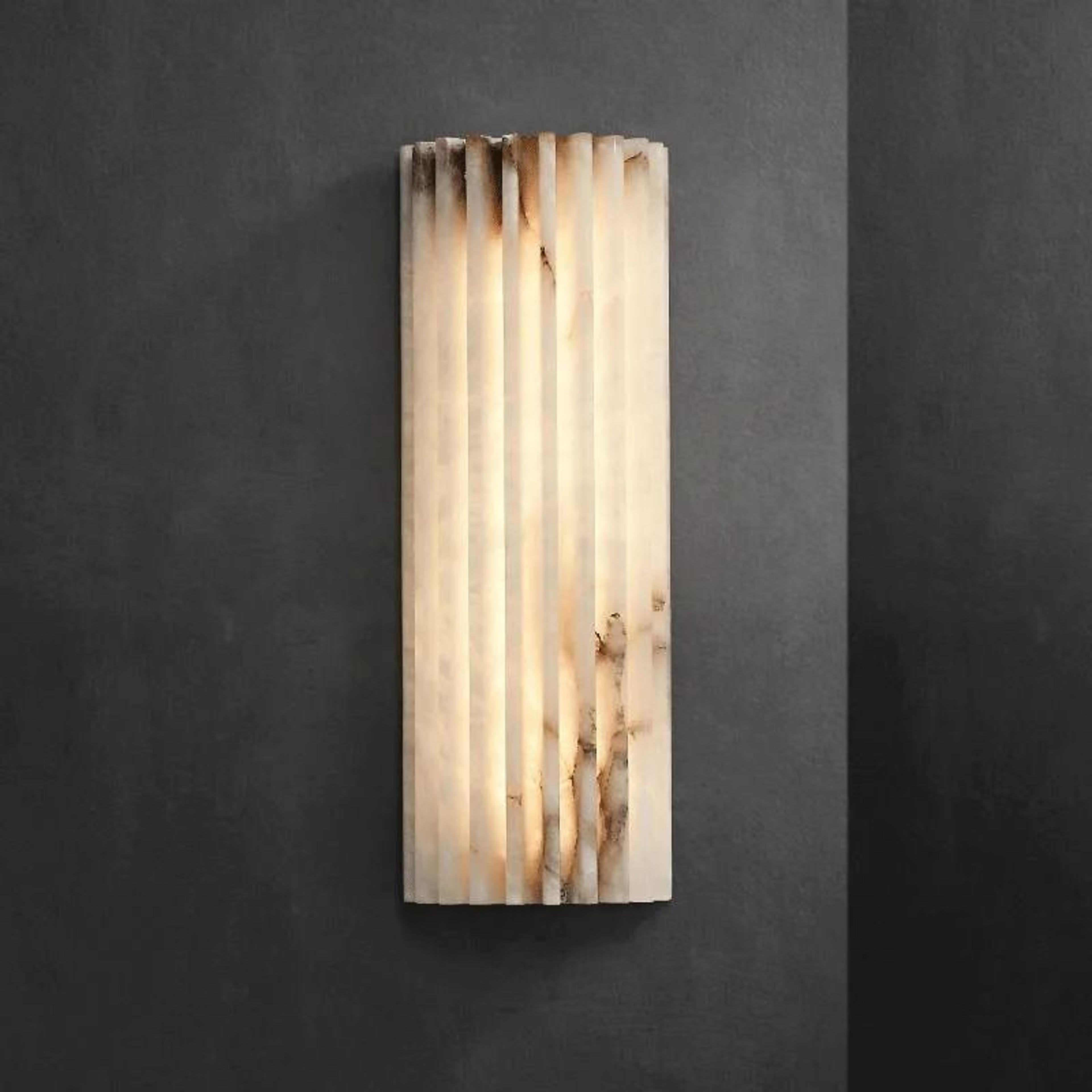 modern italian marble led wall sconce (minimalist luxury designer living room & bedside lamp)