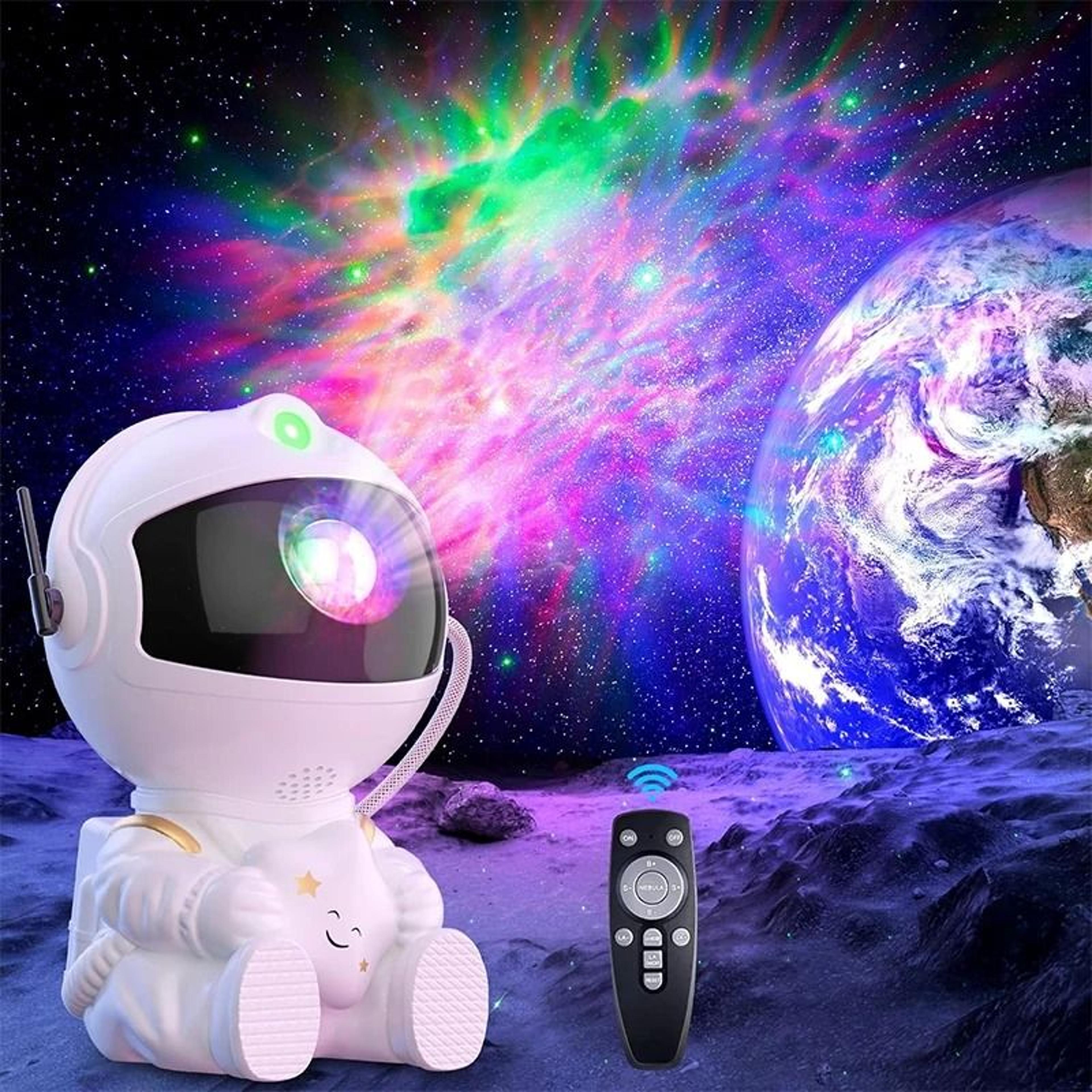 astronaut galaxy star projector (led nebula night light with remote & timer)