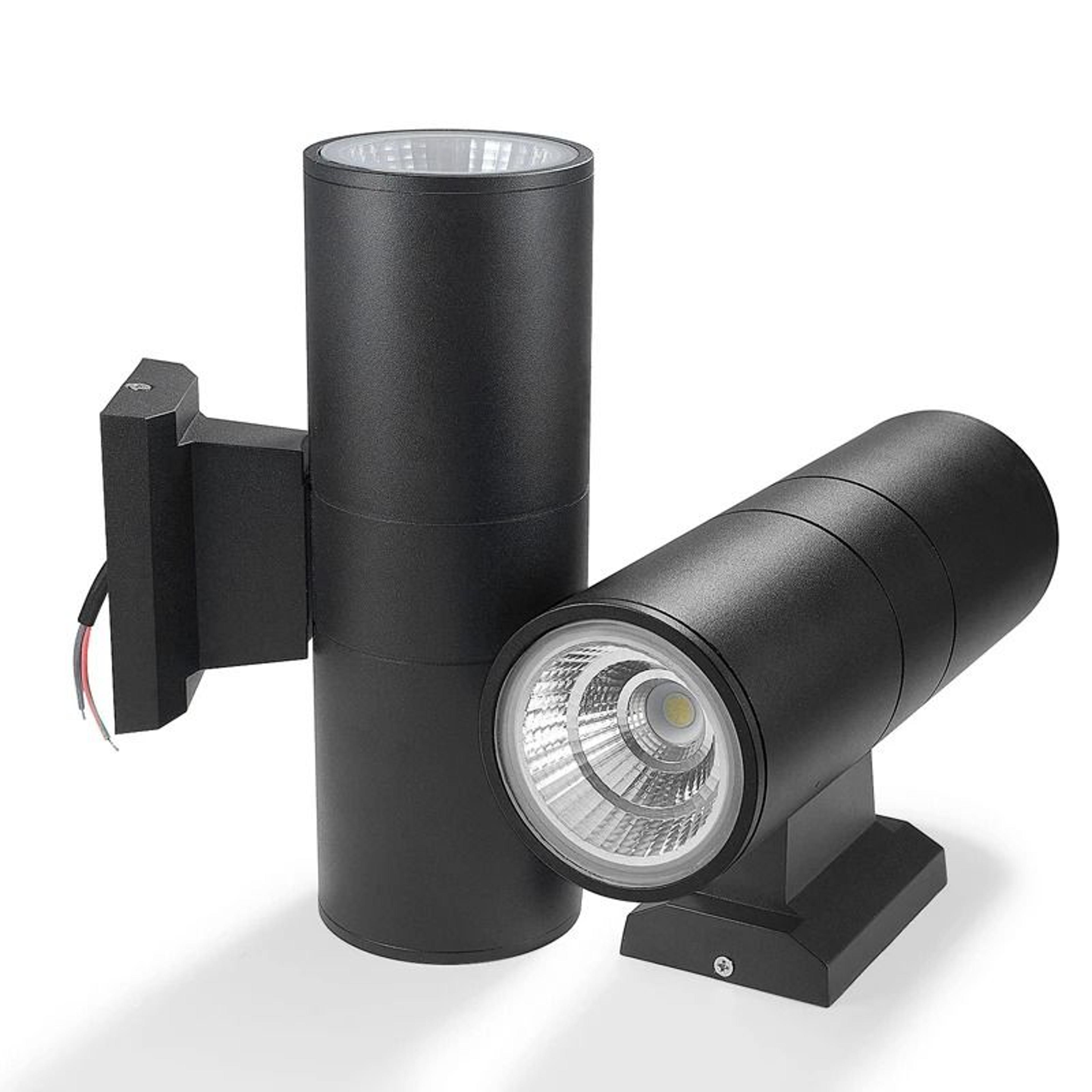 waterproof outdoor & indoor dual-head led wall sconce (6w 12w 18w modern cob porch & facade light)