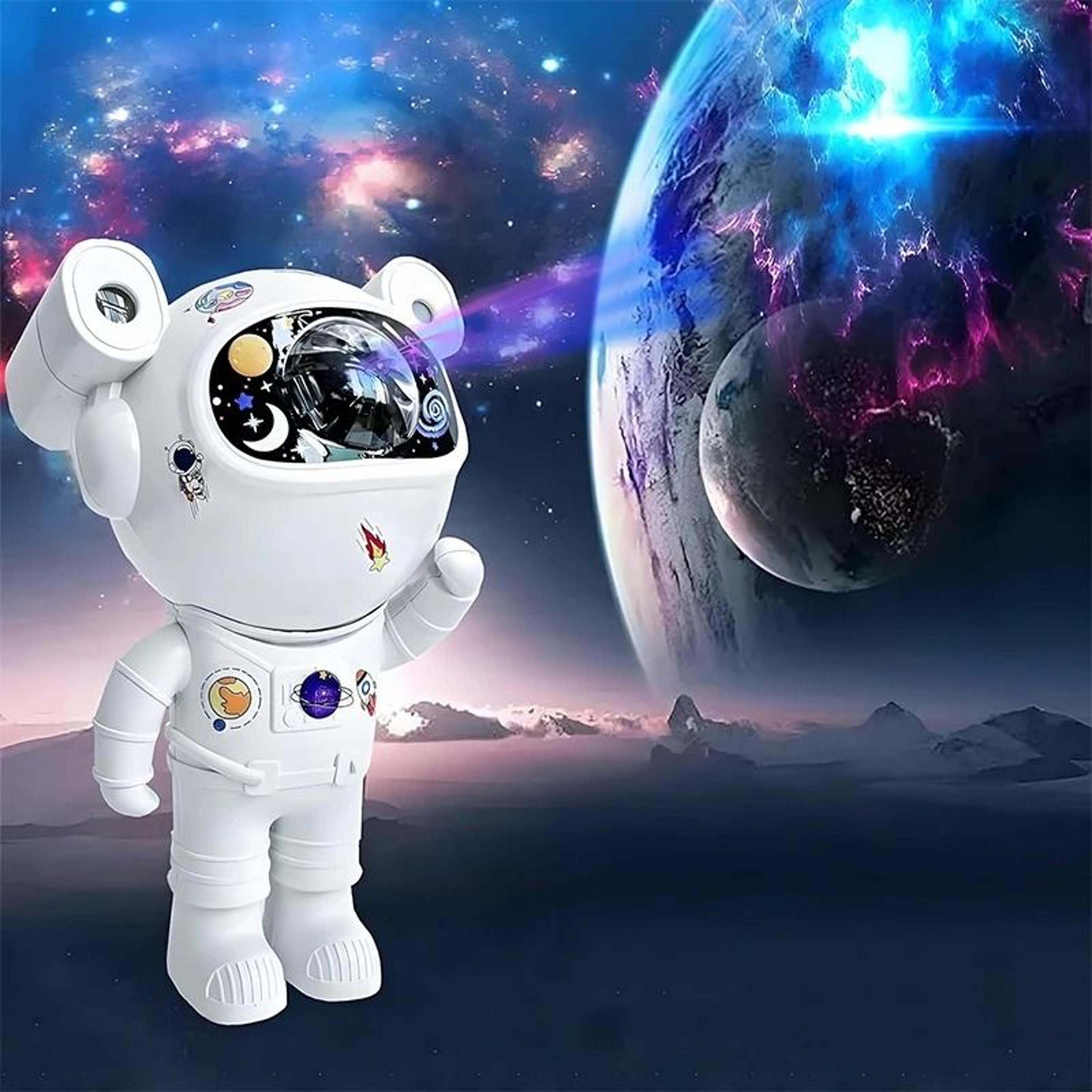 galaxy star projector night light (astronaut nebula ceiling lamp with remote & timer)
