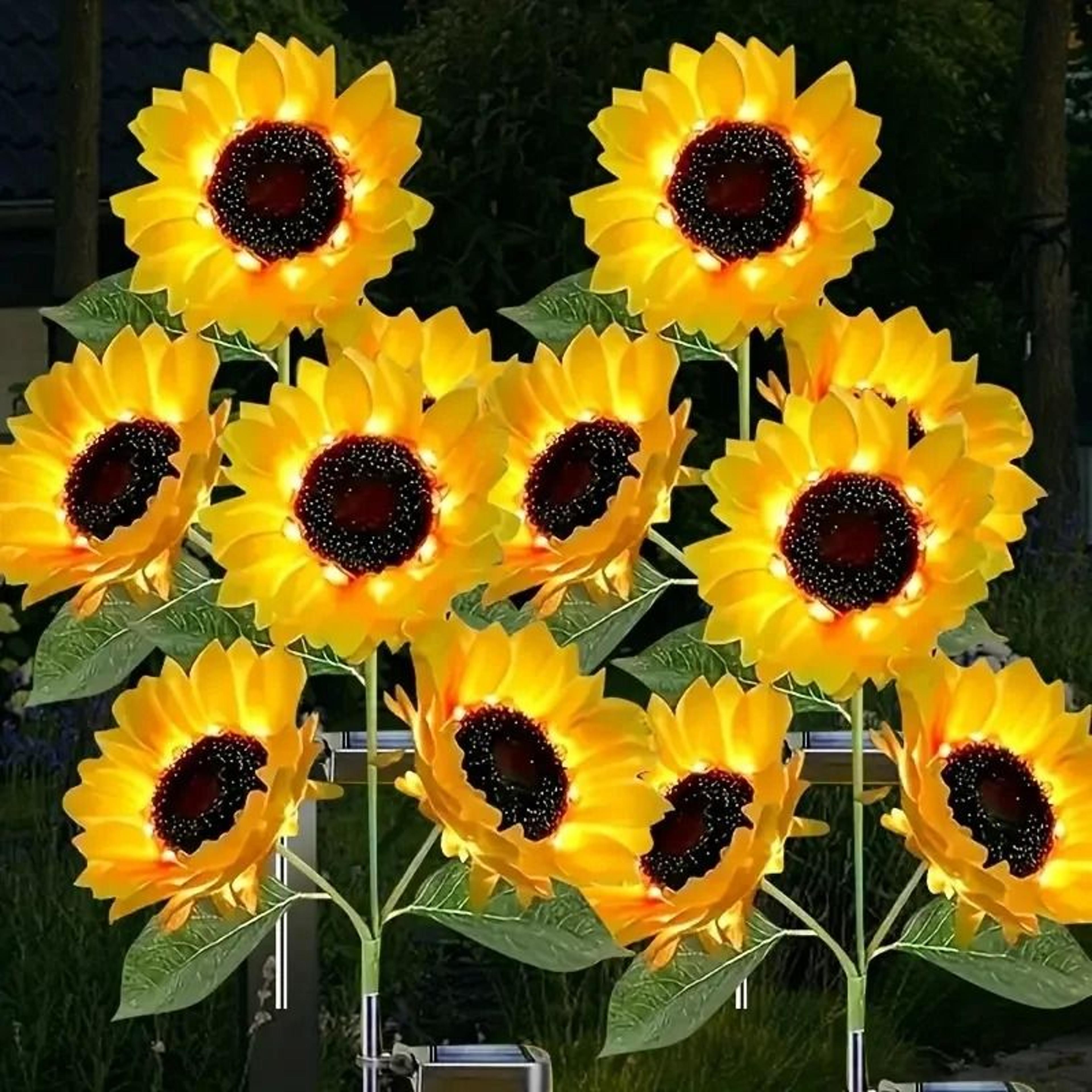 solar simulated sunflower garden lamp (outdoor luminous lawn & balcony atmosphere light)
