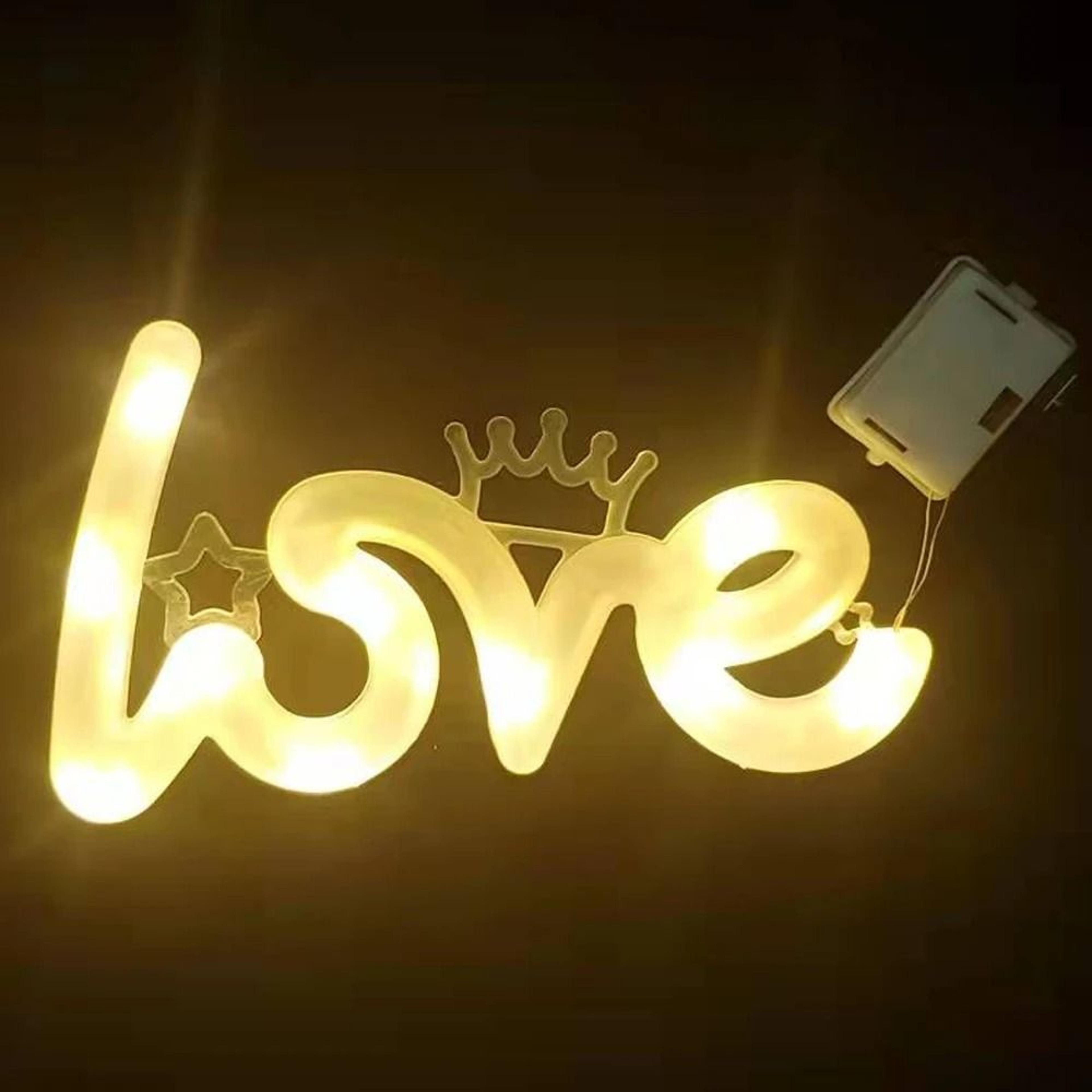 romantic "love" letter led string lights (battery-powered fairy lights for valentine's day, proposals & wedding decor)