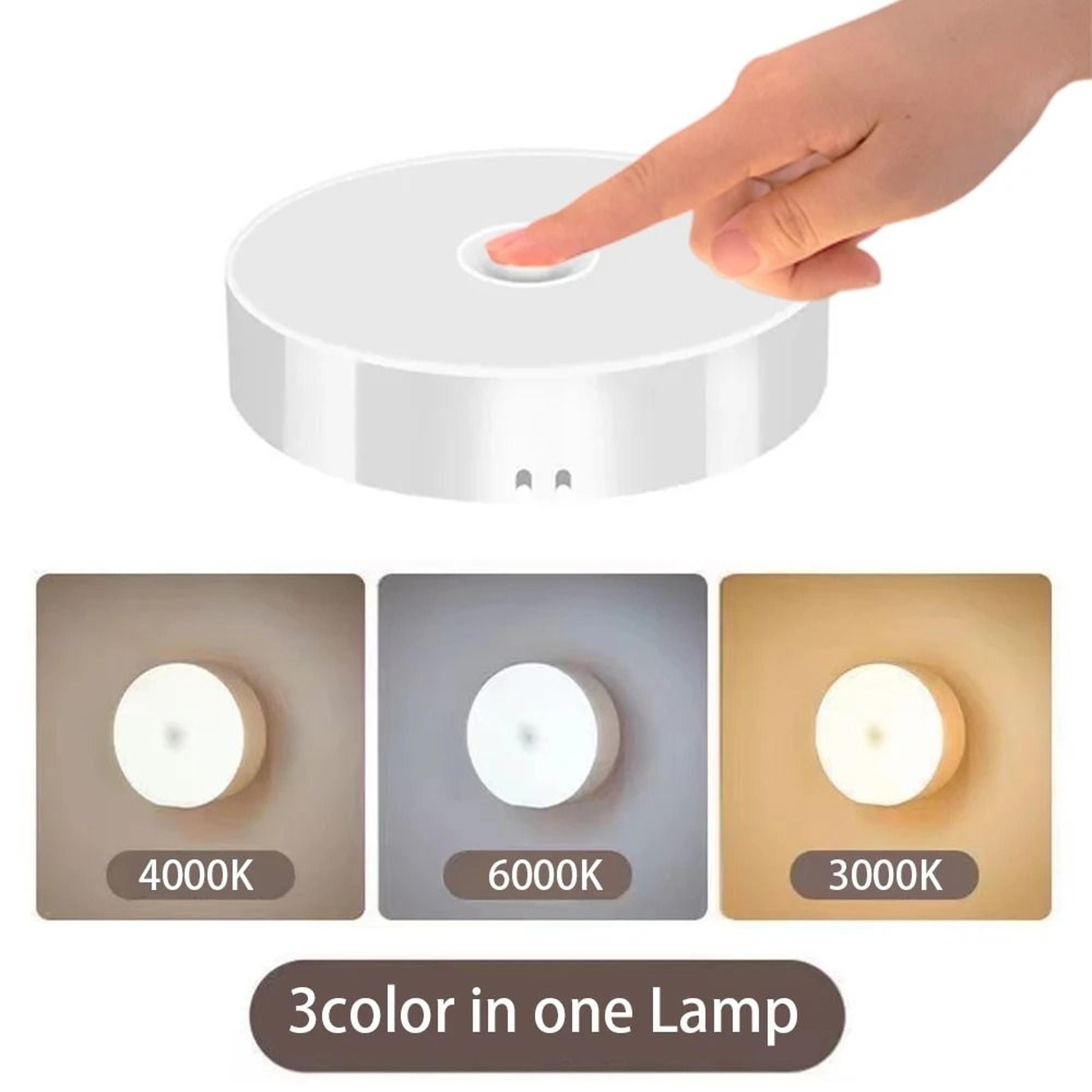 usb rechargeable wireless led closet night light with button switch