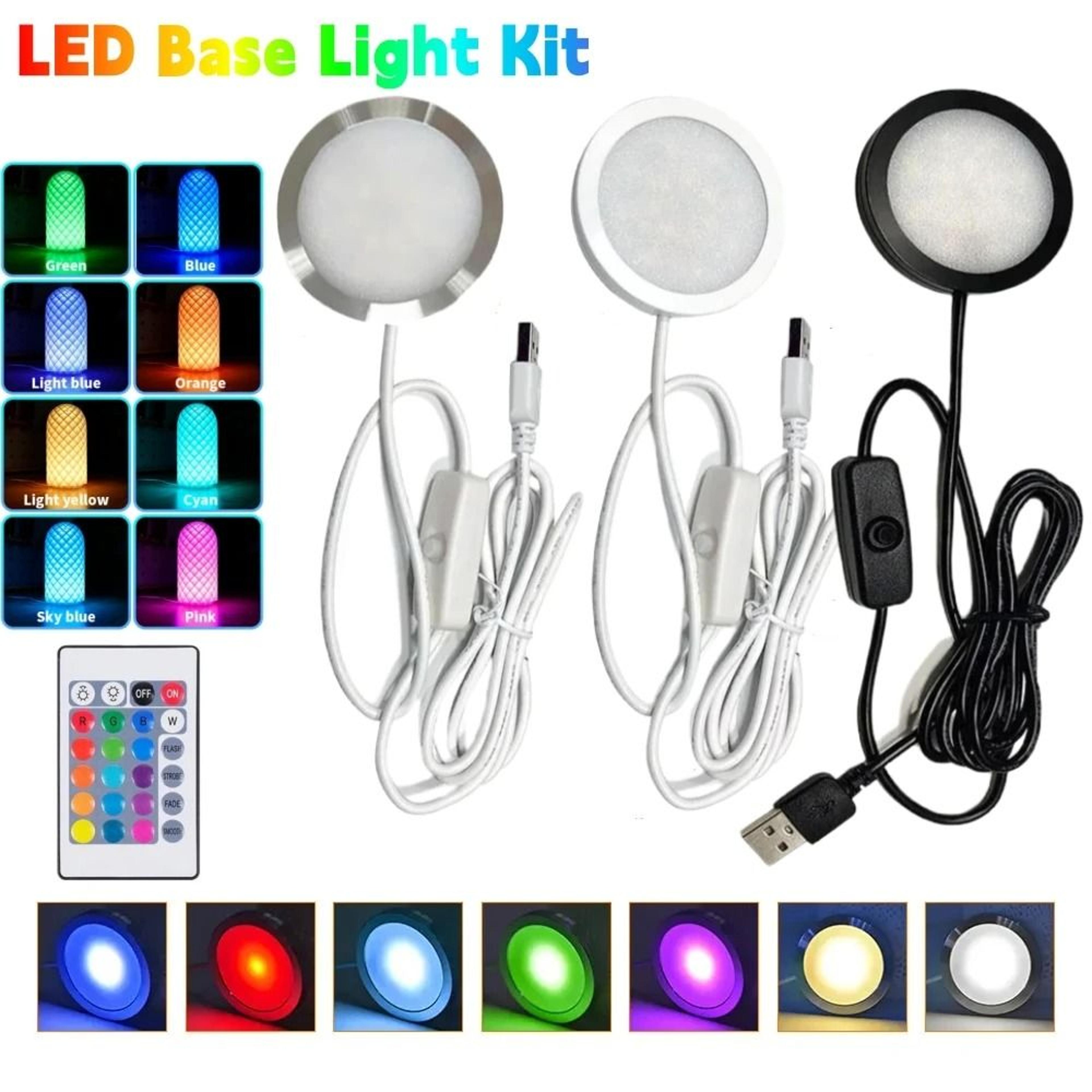 16-color rgb led lamp kit for bambu lab 3d prints with remote control