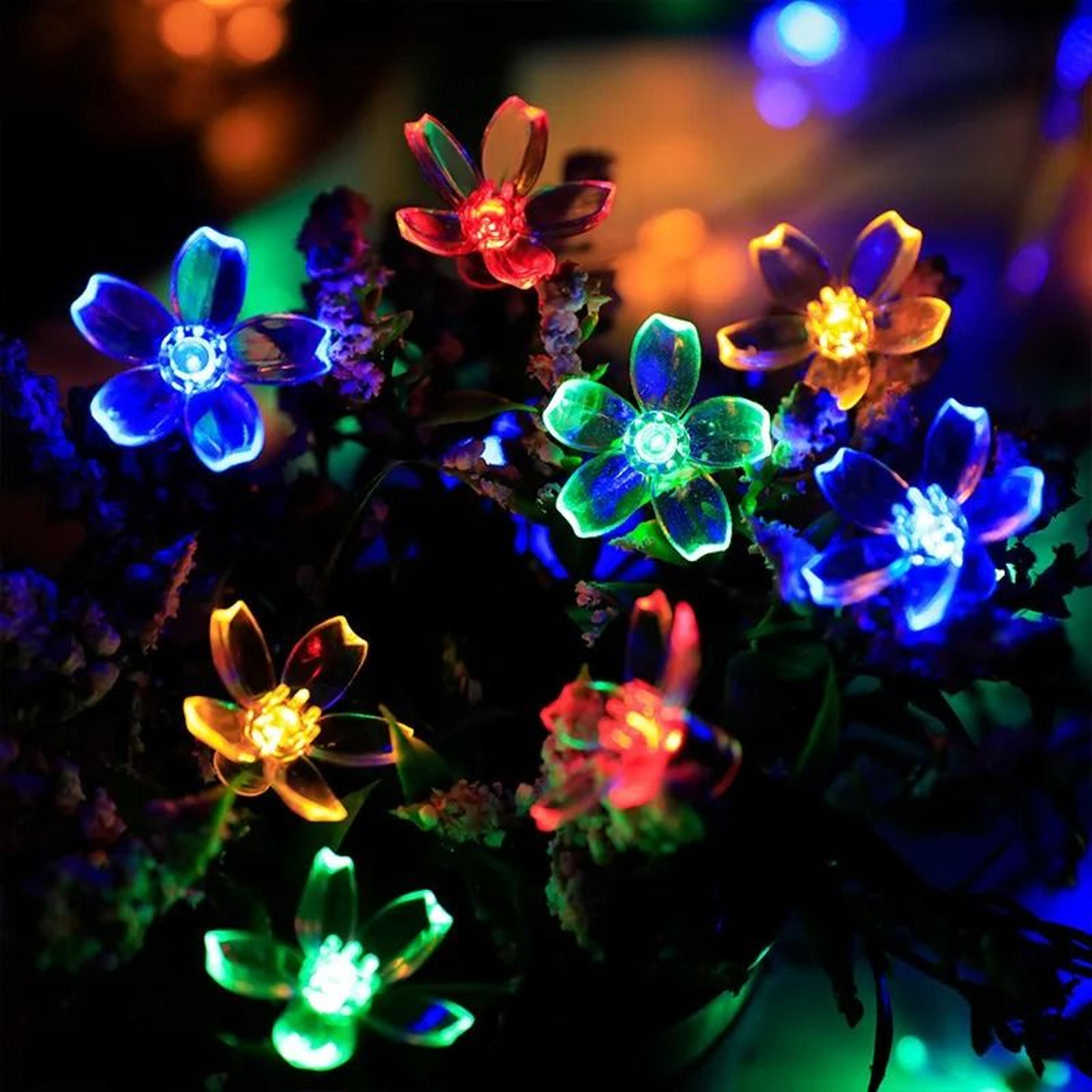 battery operated cherry blossom led fairy string lights (waterproof outdoor decor)