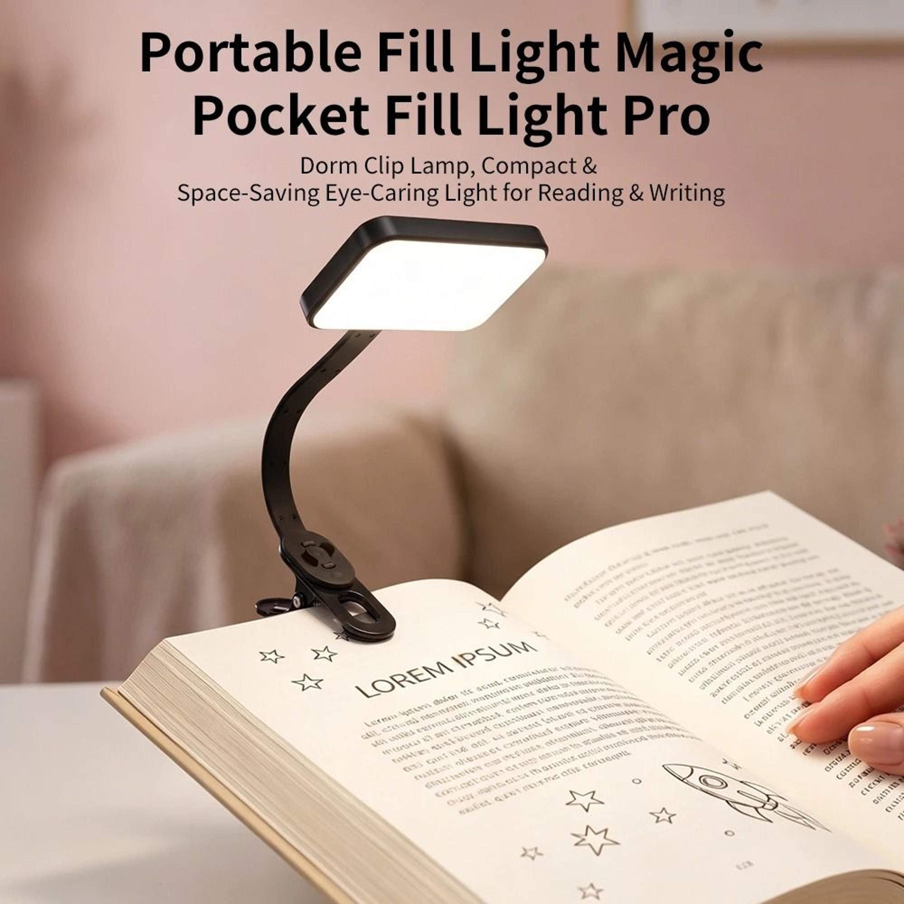 eye-caring clip-on led book light (usb rechargeable & dimmable flexible reading lamp)