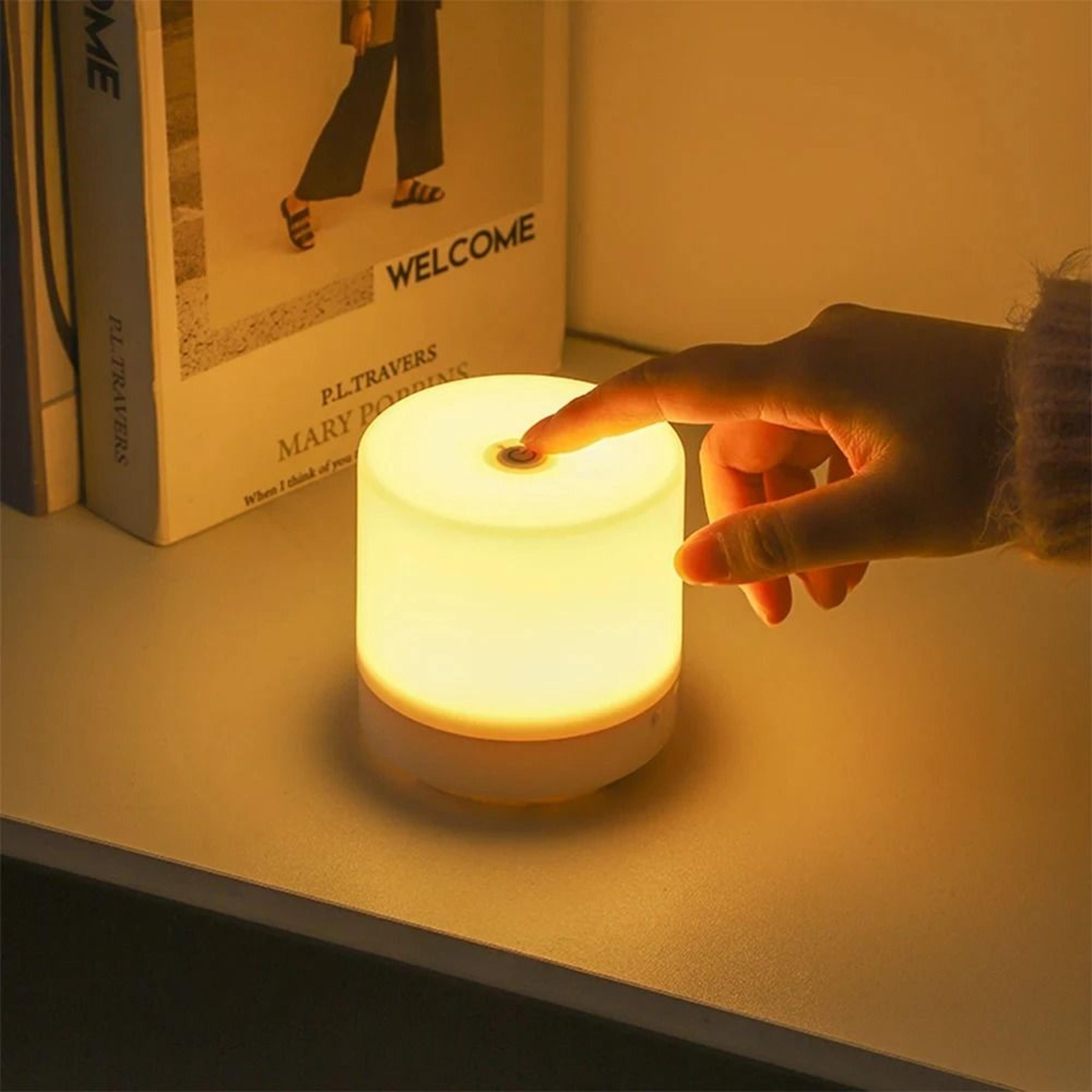 touch control dimmable usb led bedside table lamp & kids night light