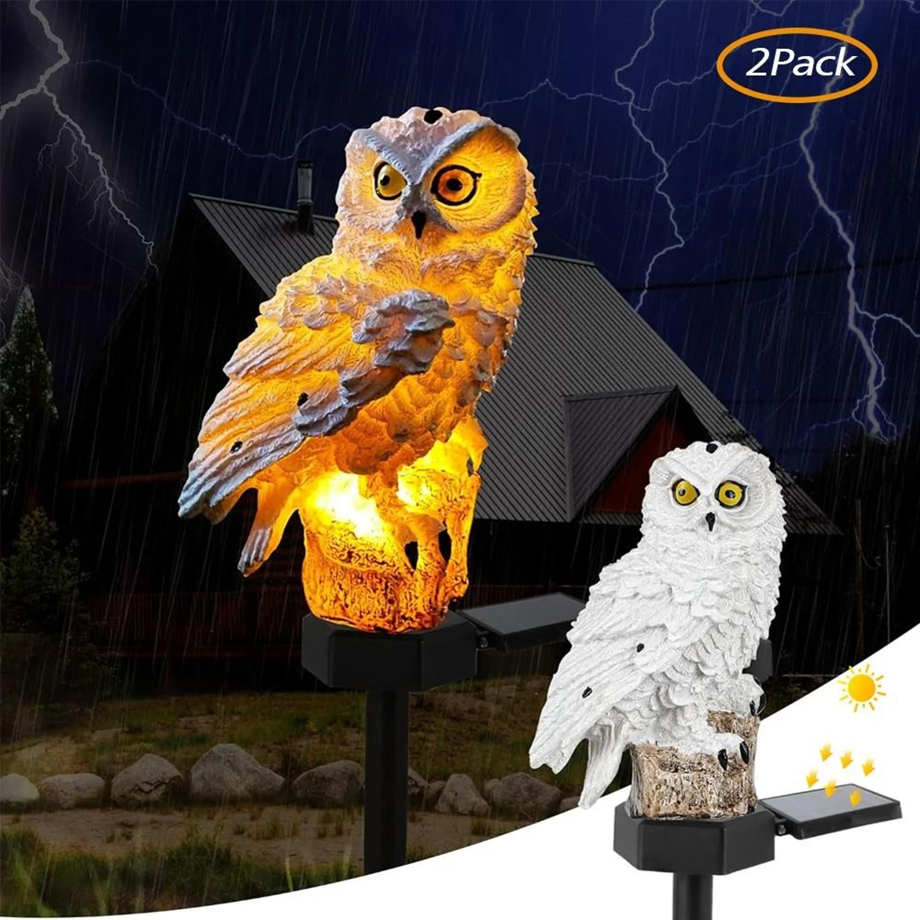 waterproof outdoor solar owl garden lamp (led stake decoration light)
