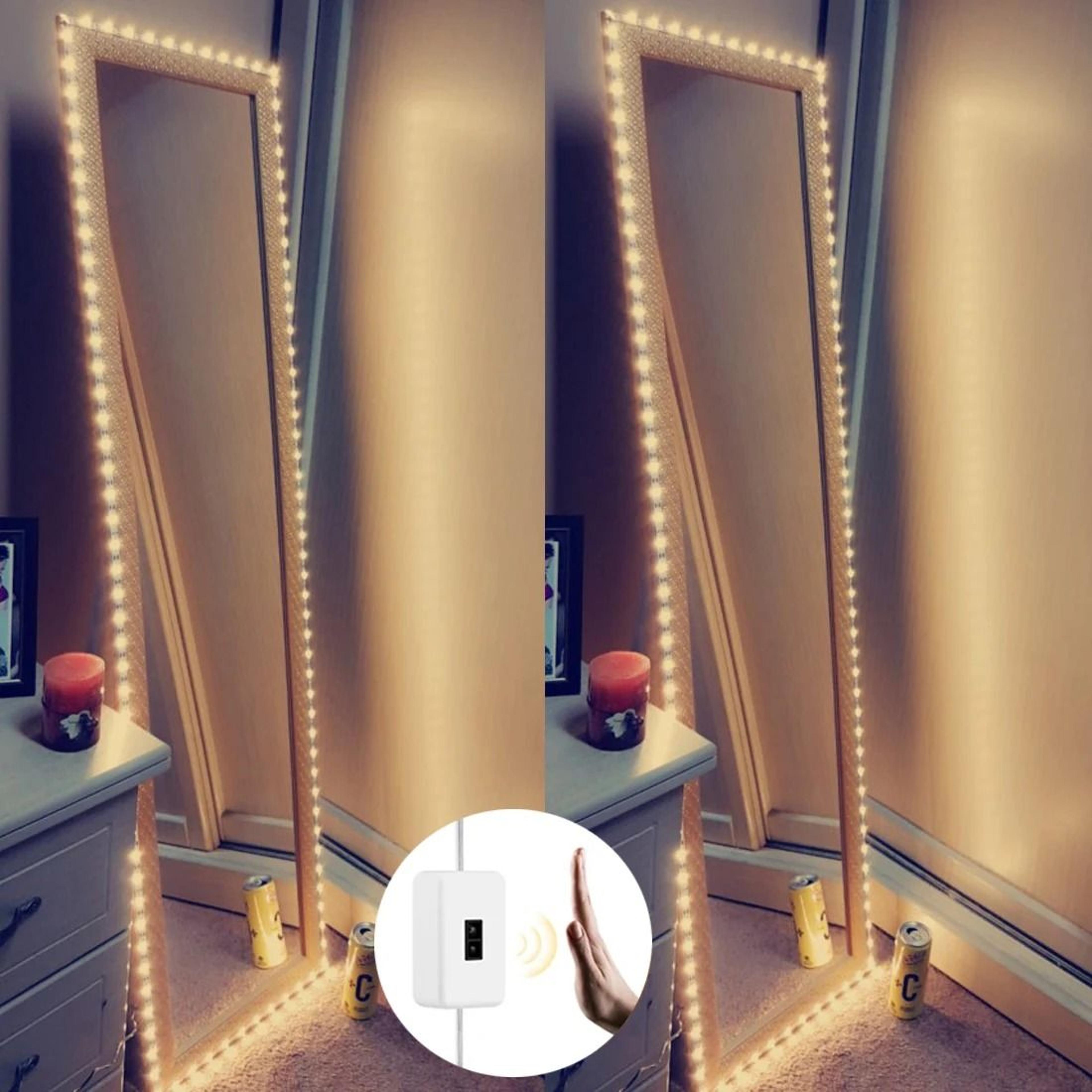 hand sweep motion sensor led vanity mirror light strip (waterproof 5v usb makeup lamp)