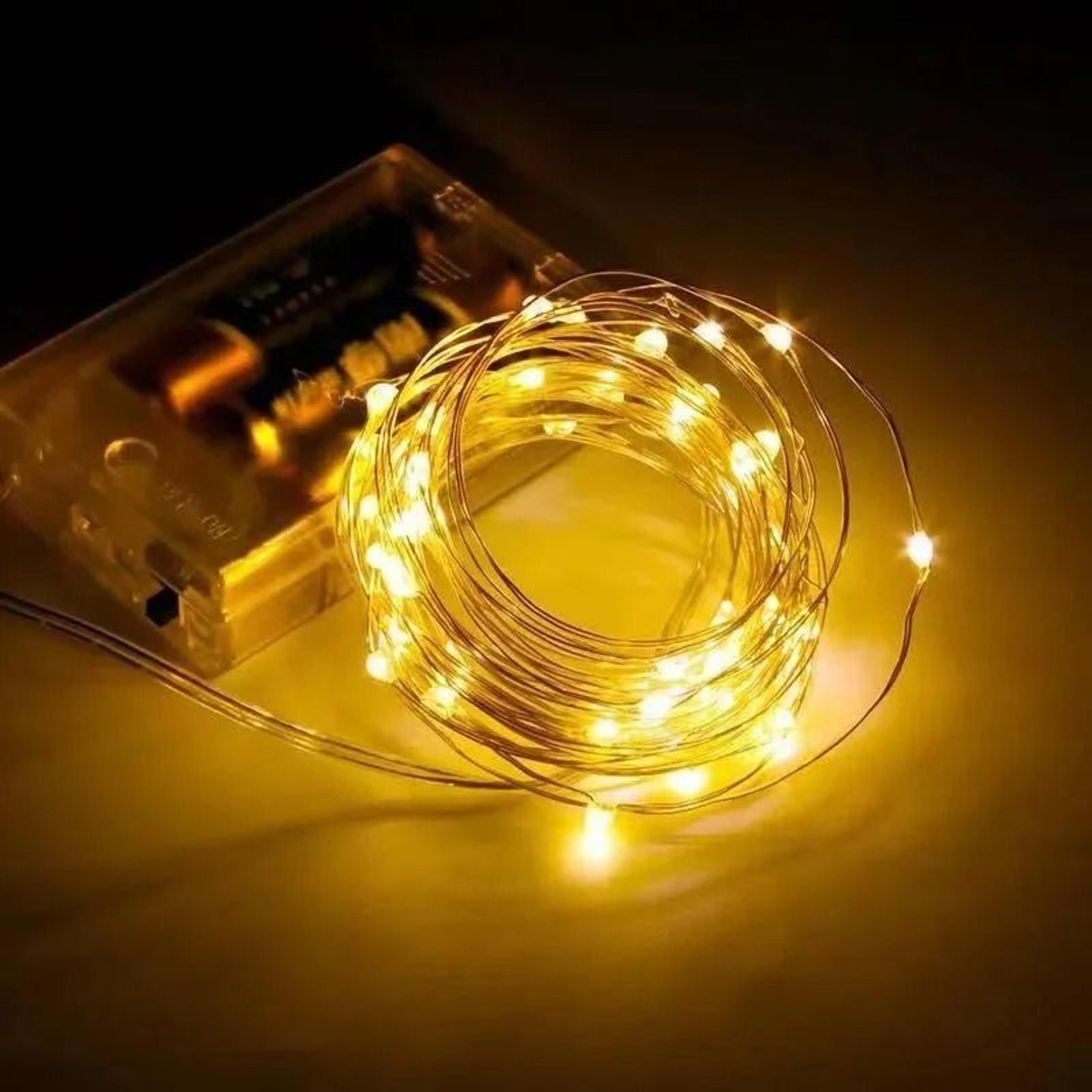 multi-led battery-operated copper wire fairy lights (decorative christmas & wedding garland)