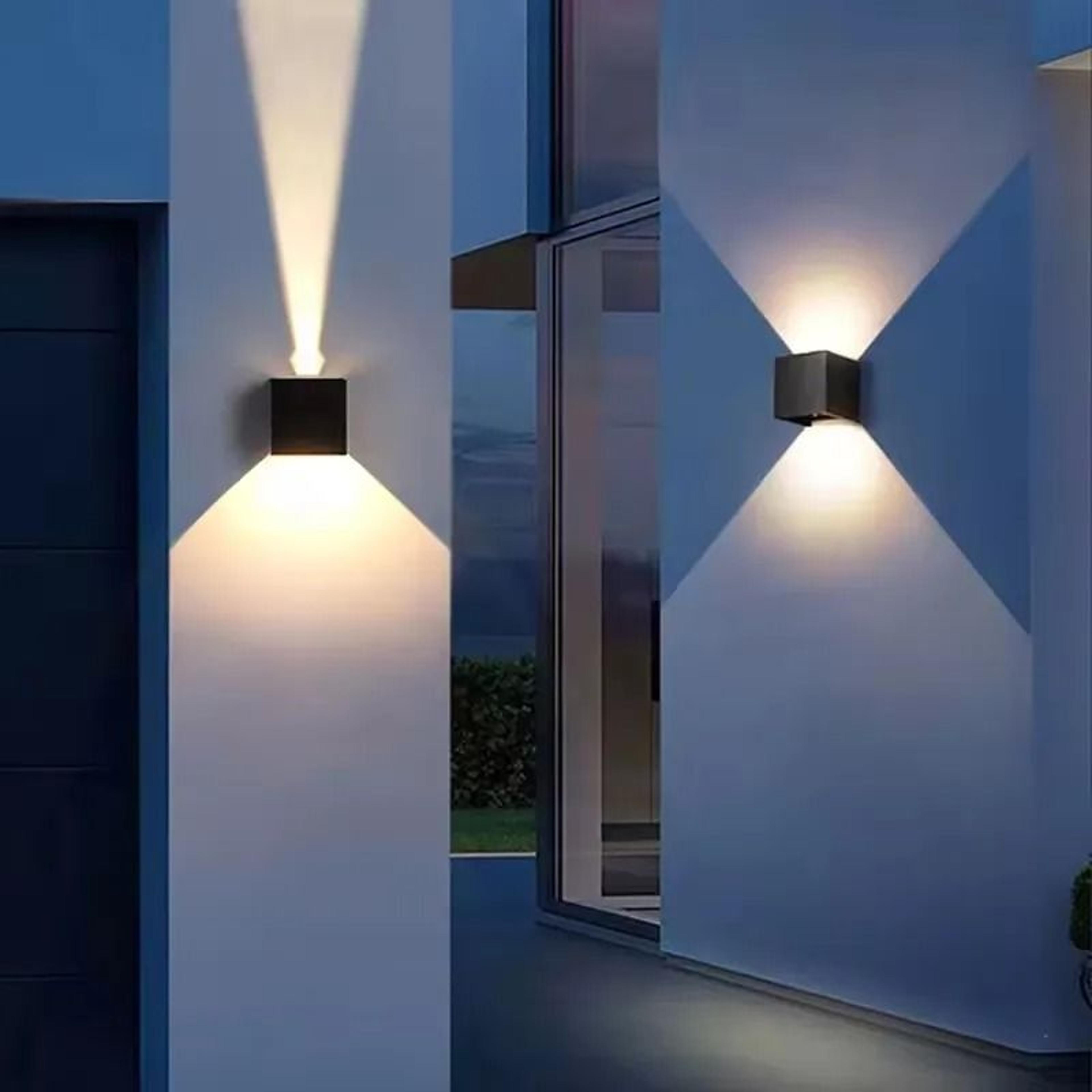 ip65 waterproof aluminum cube led wall lamp (adjustable 6w/12w indoor & outdoor surface mount sconce)