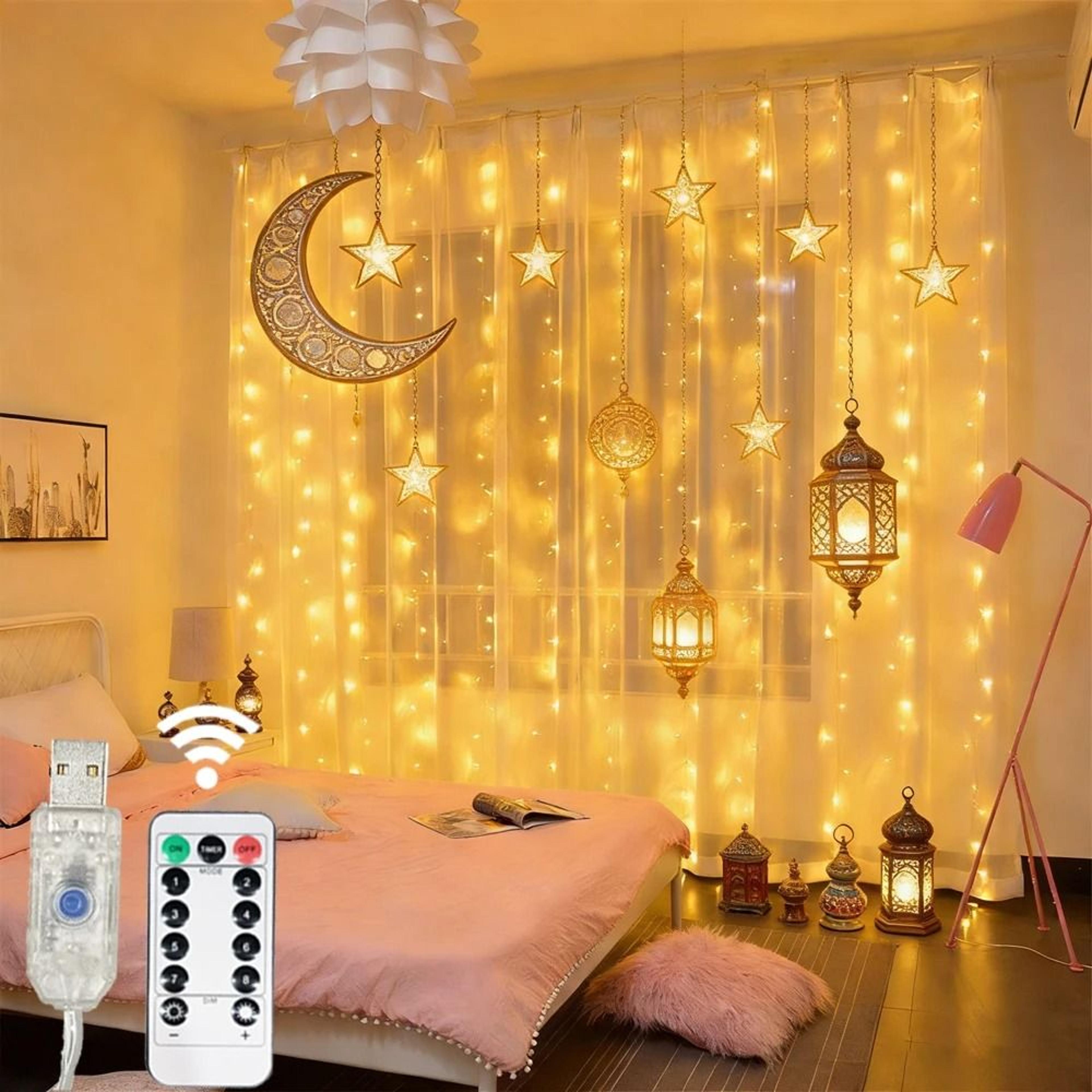usb led remote control curtain lights for home & holiday decor
