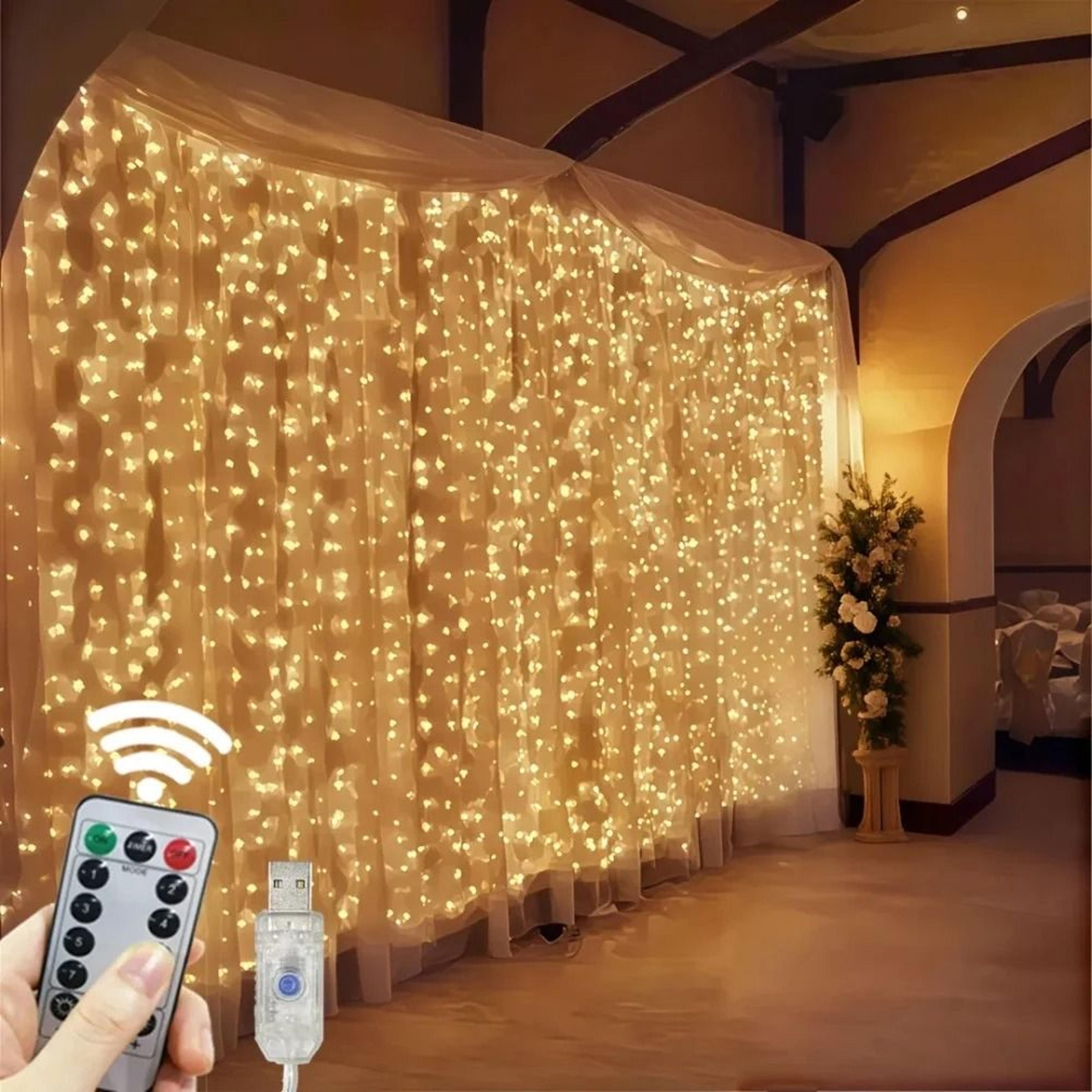 multi-size usb remote control led curtain fairy garland lights (3m/6m) for bedroom & home decor