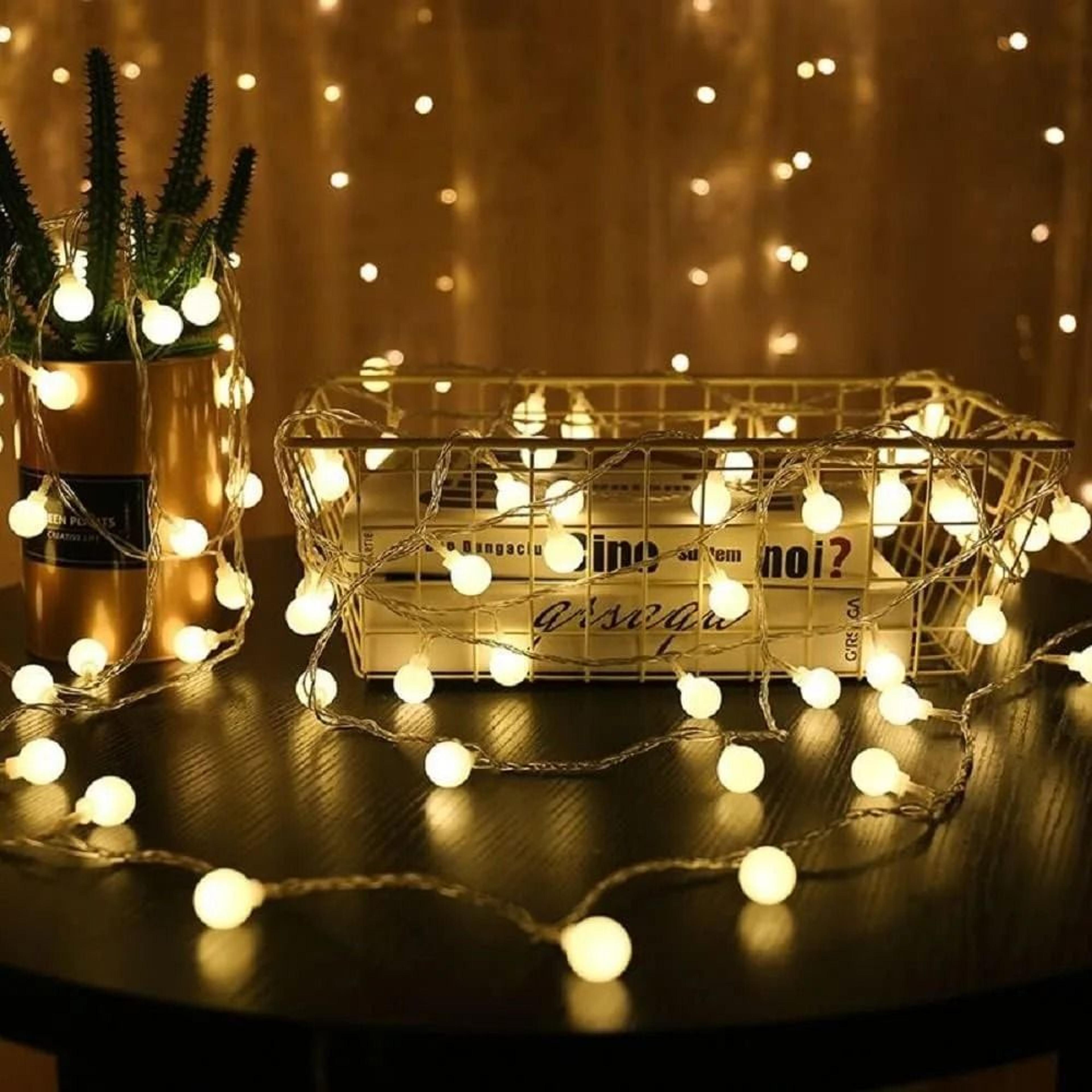 usb/battery powered led ball fairy string lights (10m) for outdoor garden, wedding & christmas decor