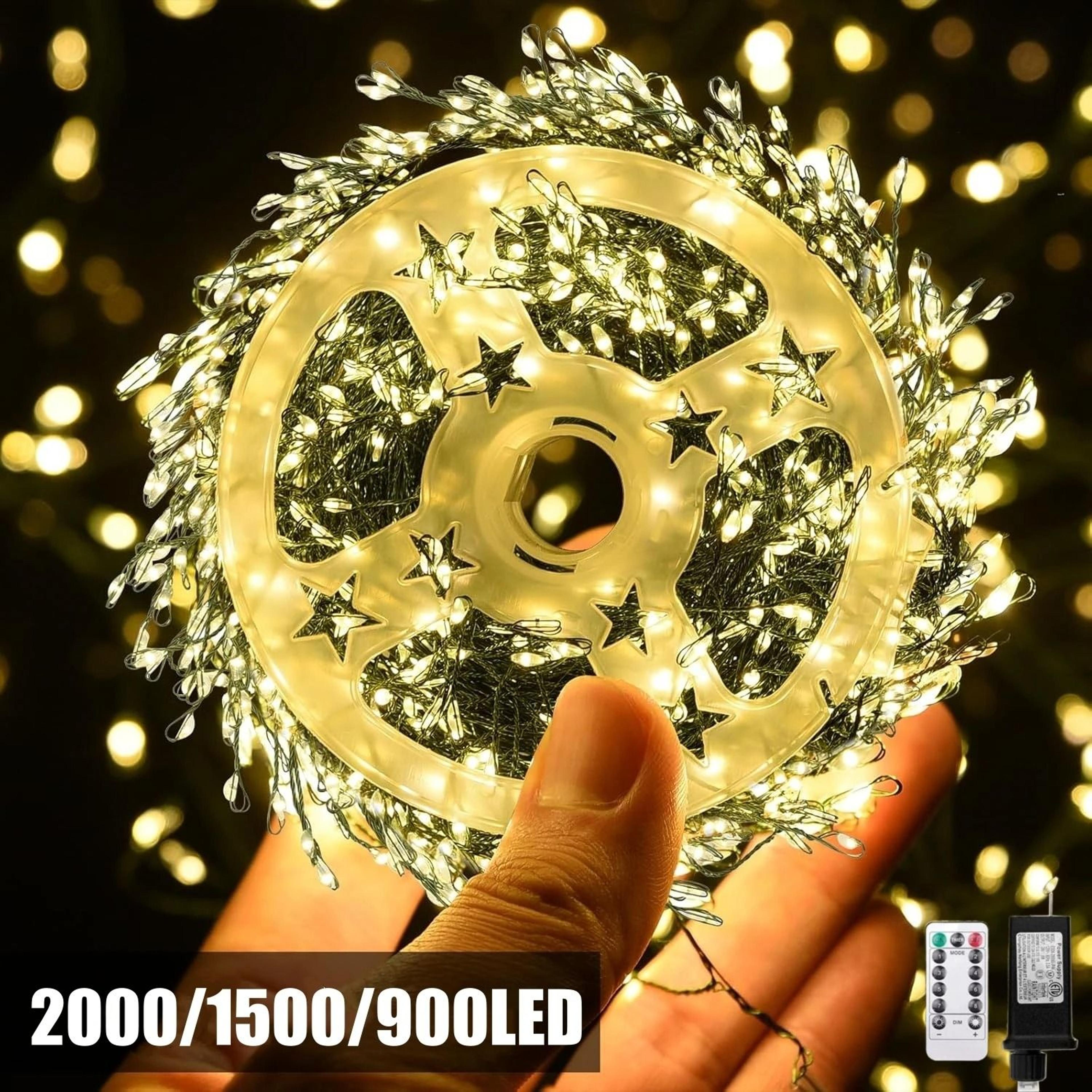 dc powered led firecracker string lights with remote control for halloween & holiday decor
