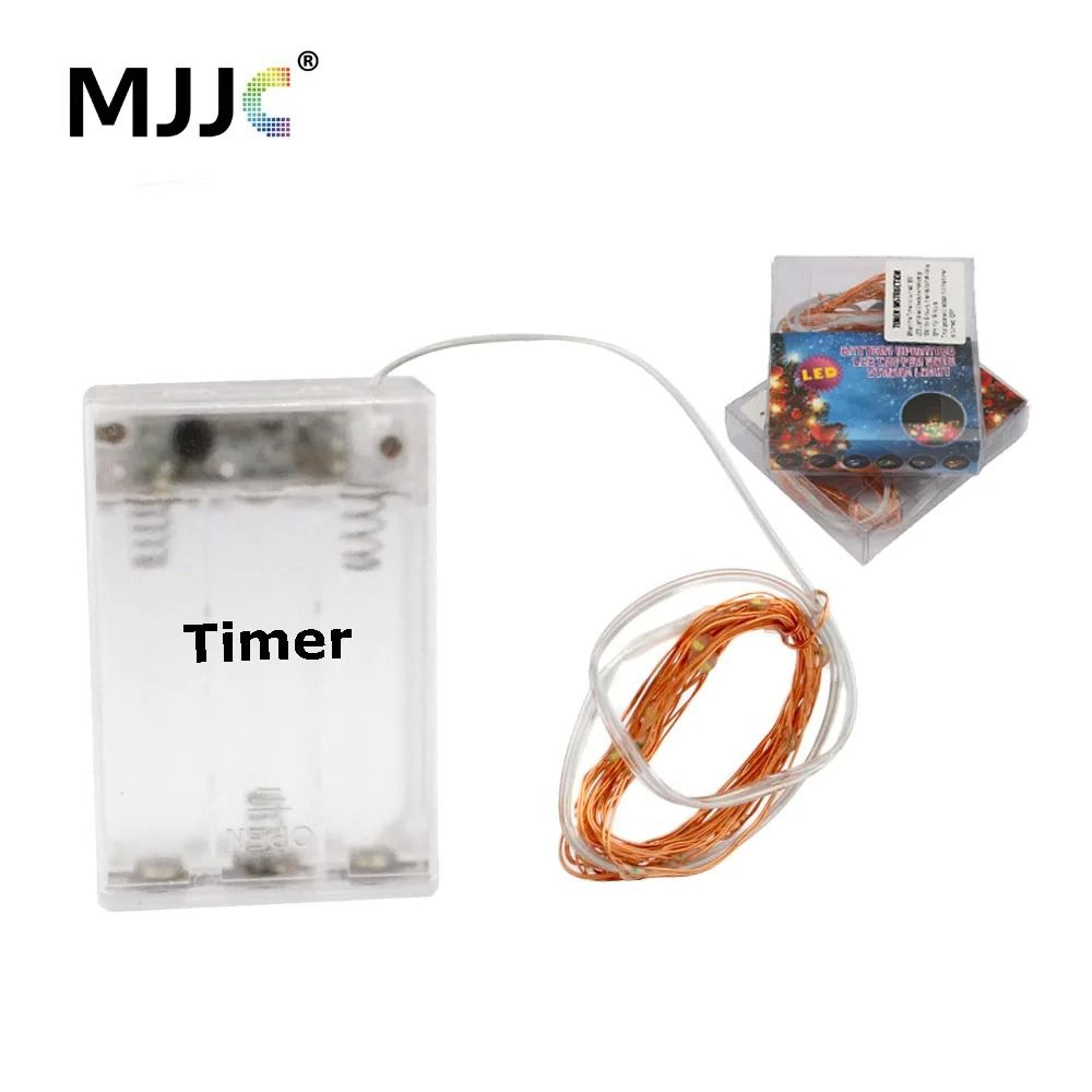 2m 20-led battery-powered copper wire fairy lights with automated timer for wedding & holiday decor
