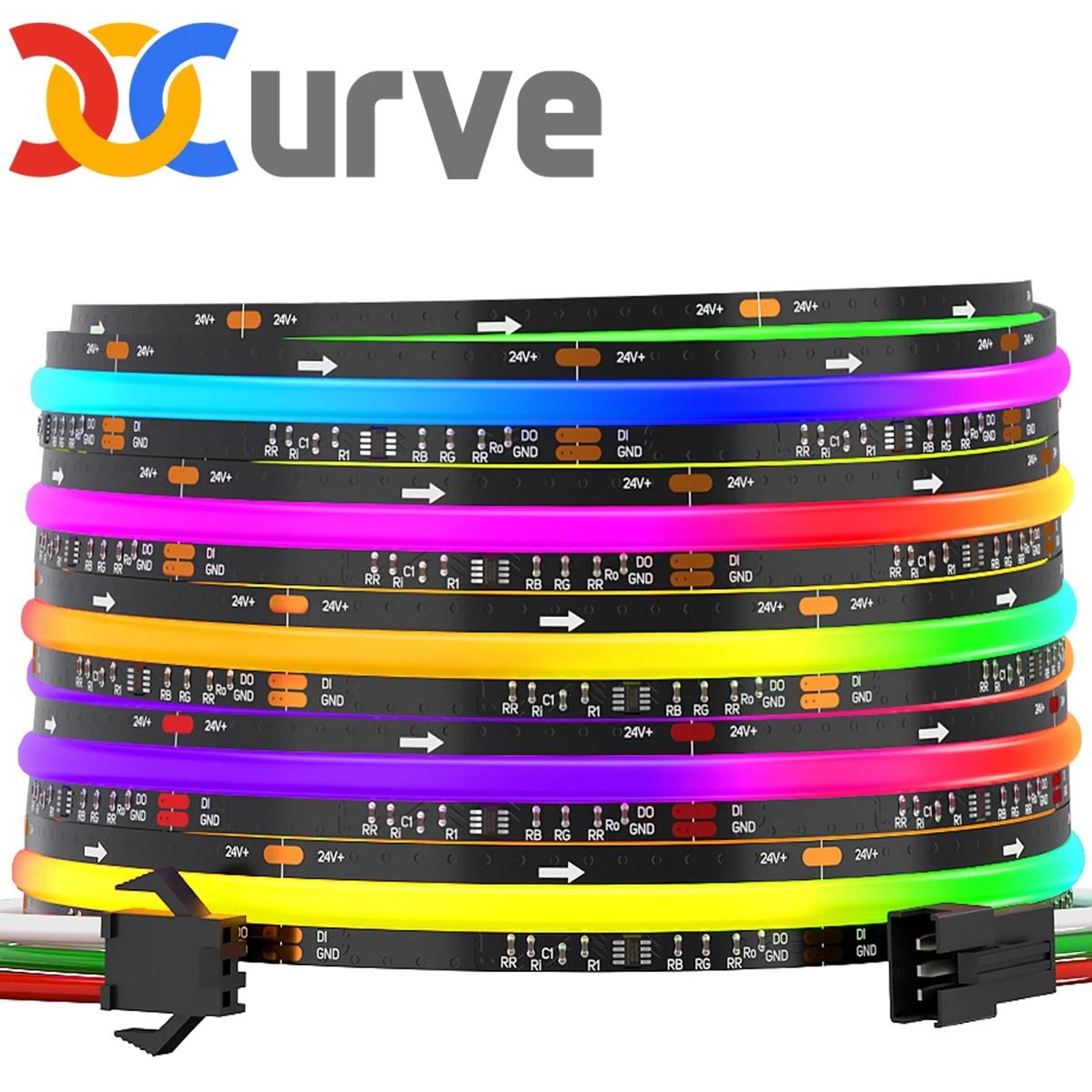 ws2811 addressable dream color fcob rgbic led light strip (630/720 leds/m 12v/24v high cri ra90)