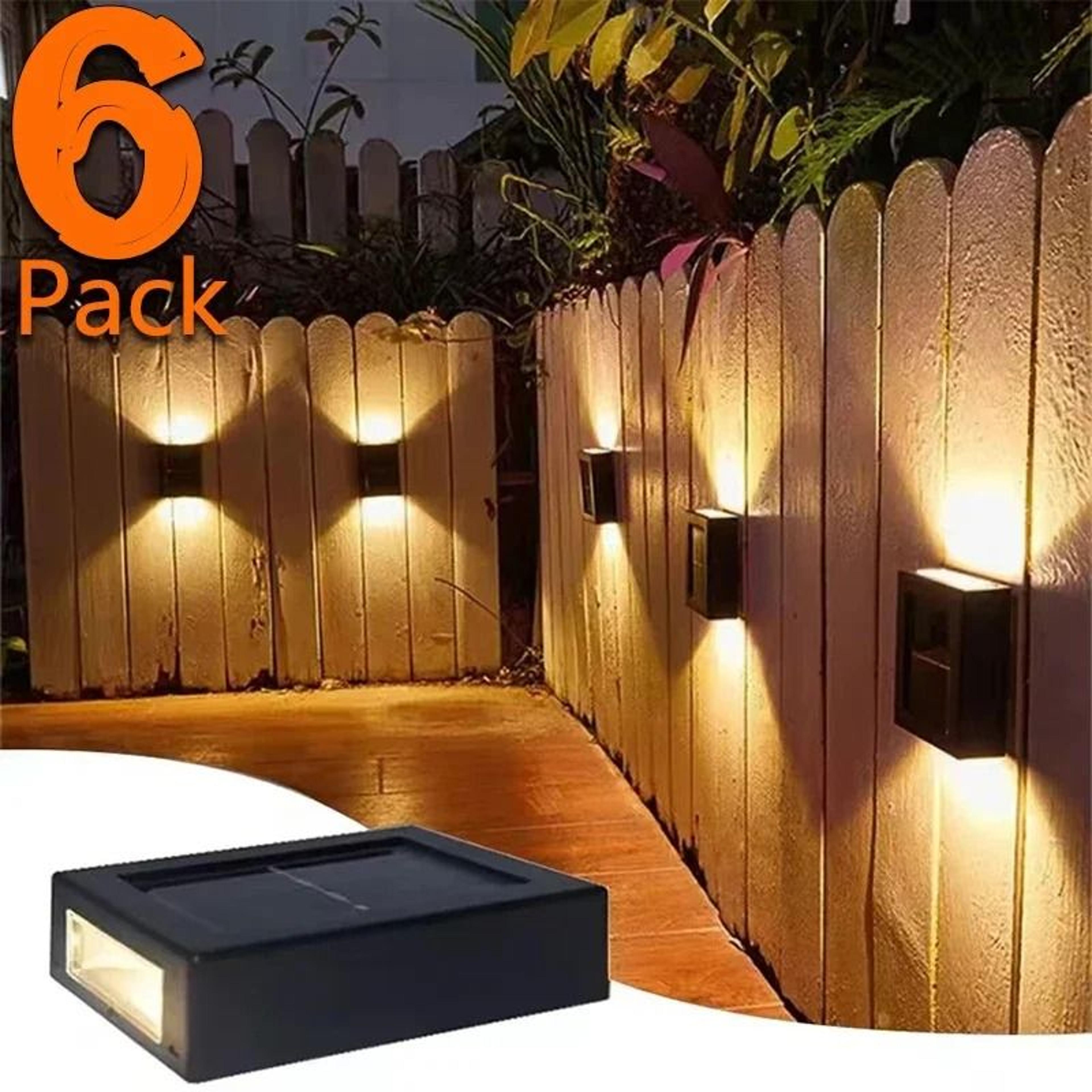 outdoor waterproof solar up and down wall washer lights for fence, yard & balcony decor