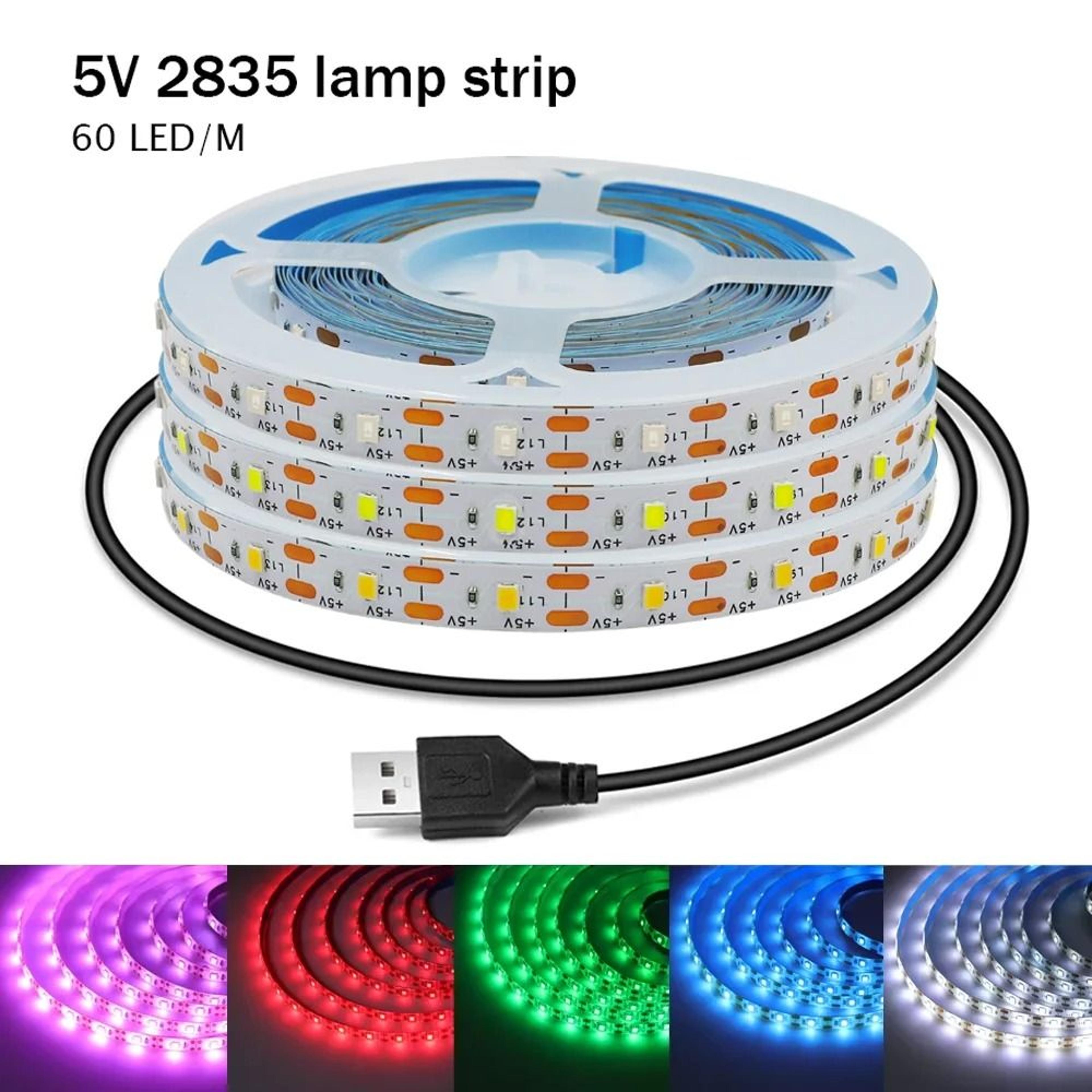 dc 5v usb 2835 led strip light (warm & cold white tv backlight & room tape)