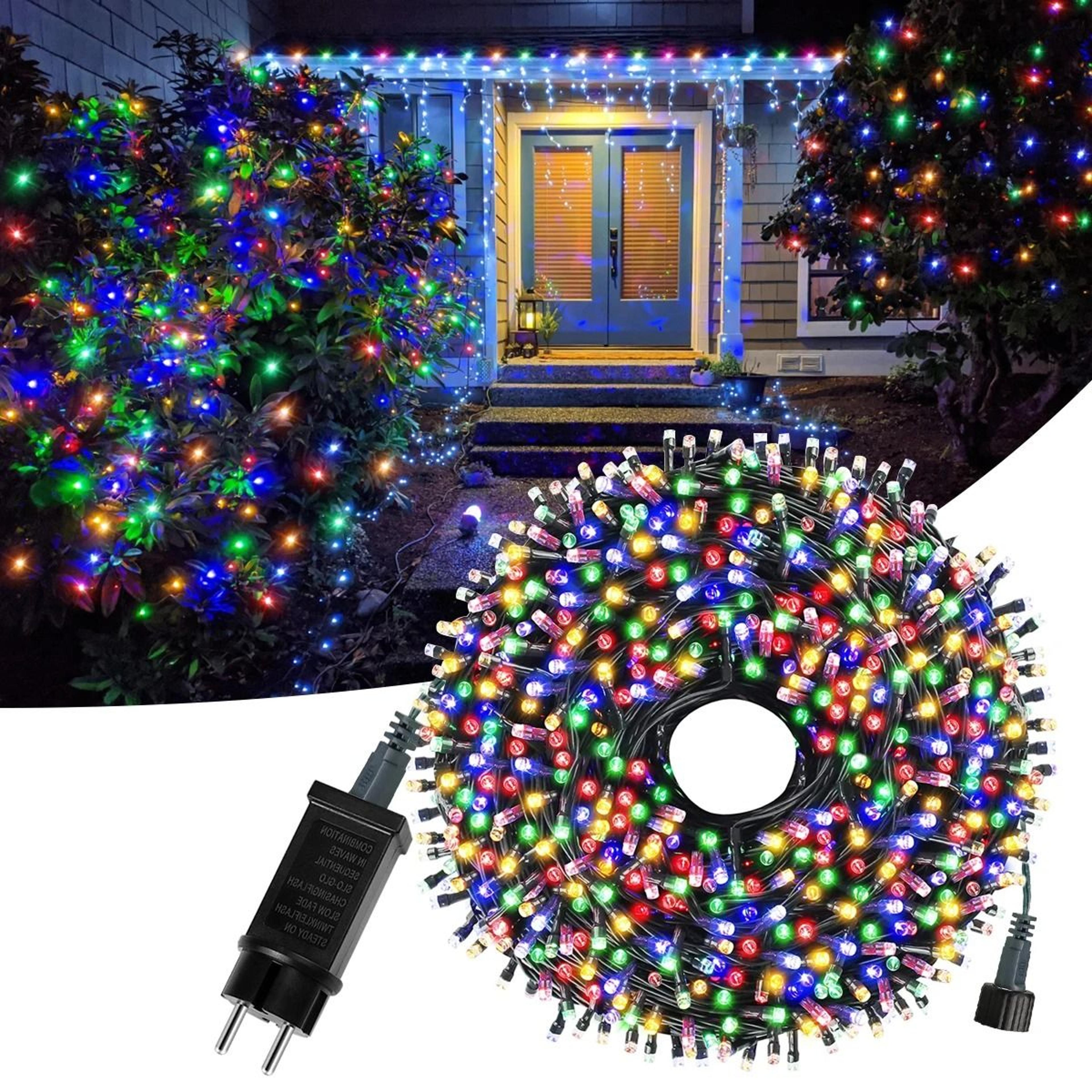 outdoor garden led fairy string lights (waterproof christmas garland lamp for courtyard & holiday decor)