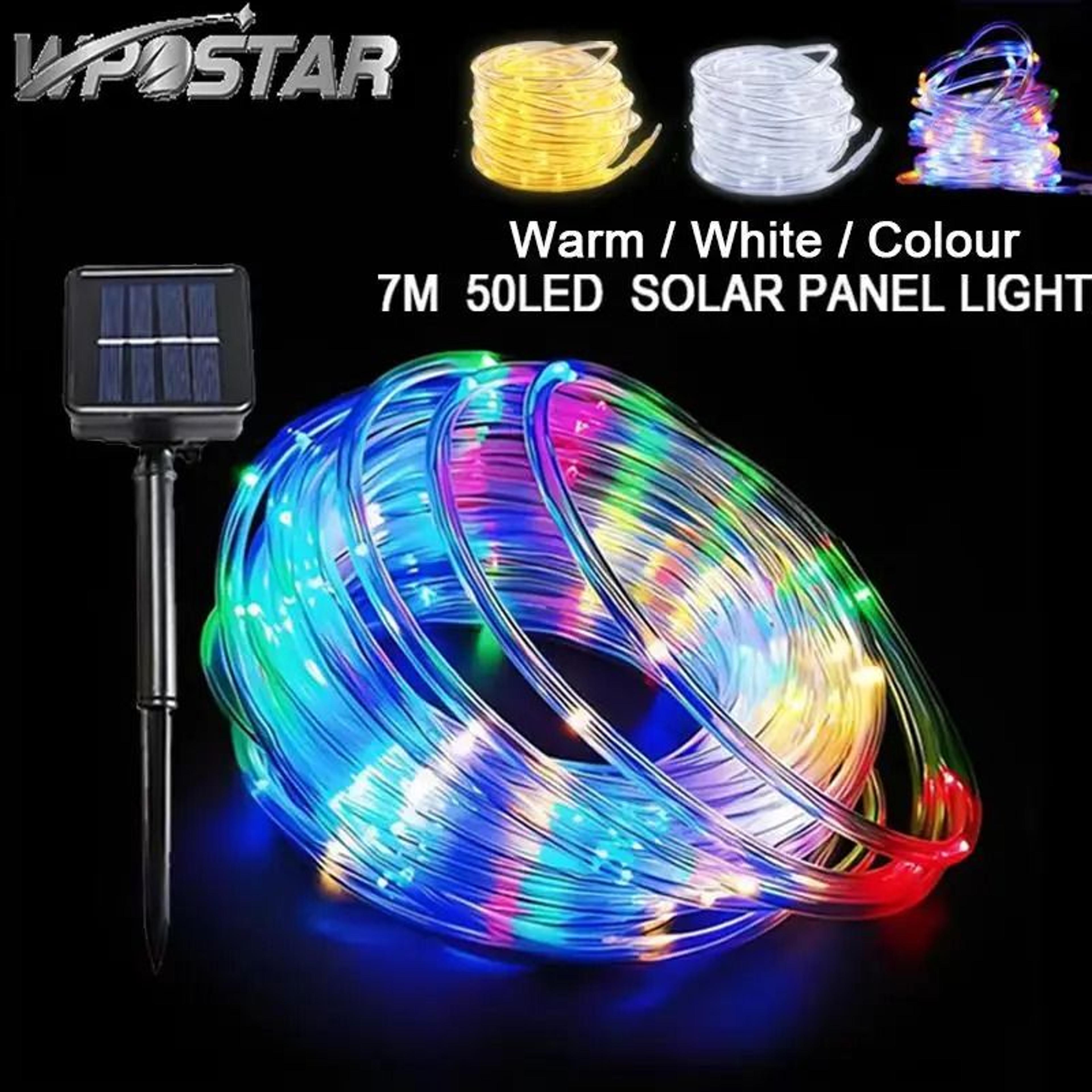 outdoor solar waterproof led rope light (flexible clear tube fairy strip garland for garden & xmas decor)
