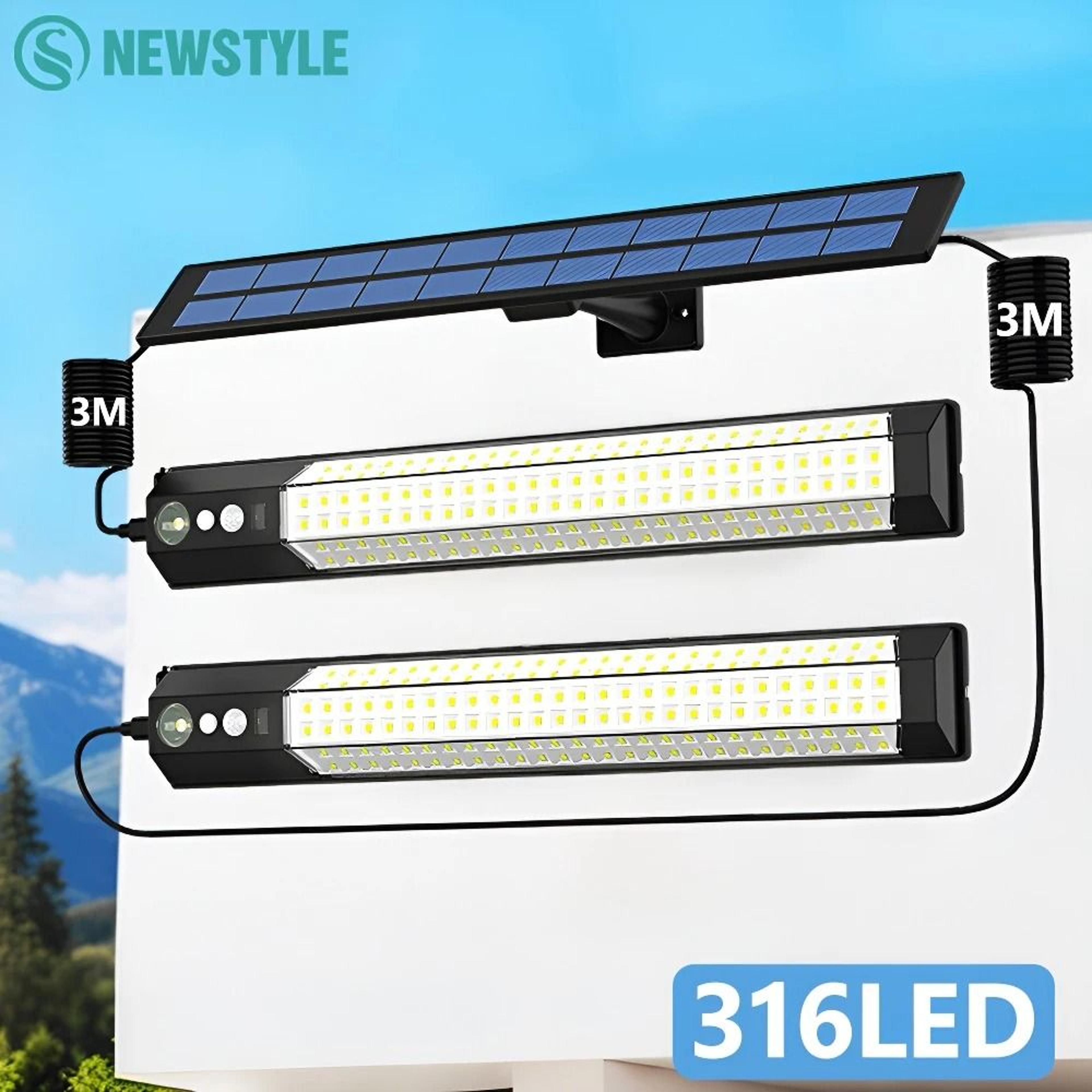 316/158 outdoor led solar motion sensor security wall light (waterproof solar powered fence spotlight & camping lamp)