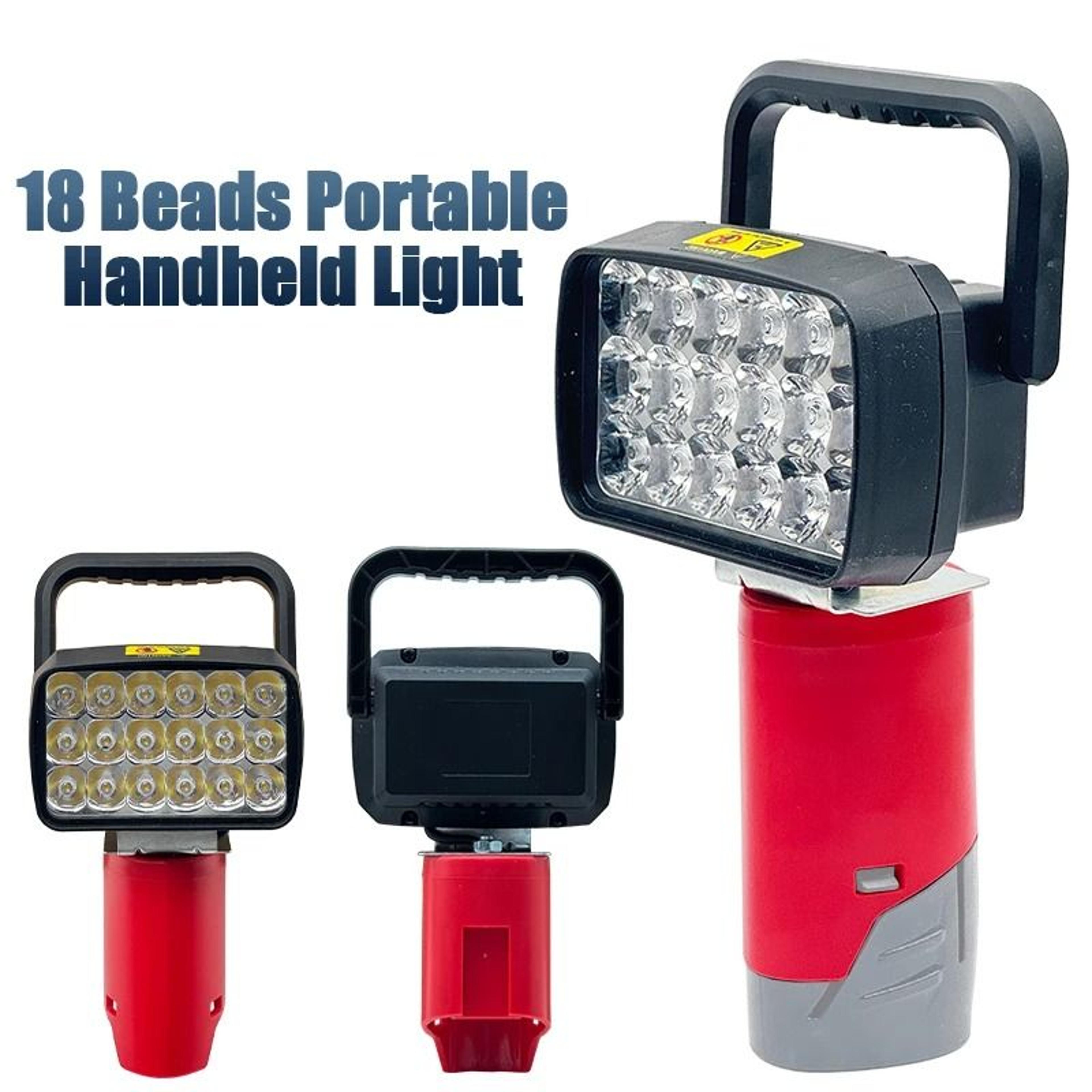 18-led cordless work light spotlight for milwaukee m12 12v battery