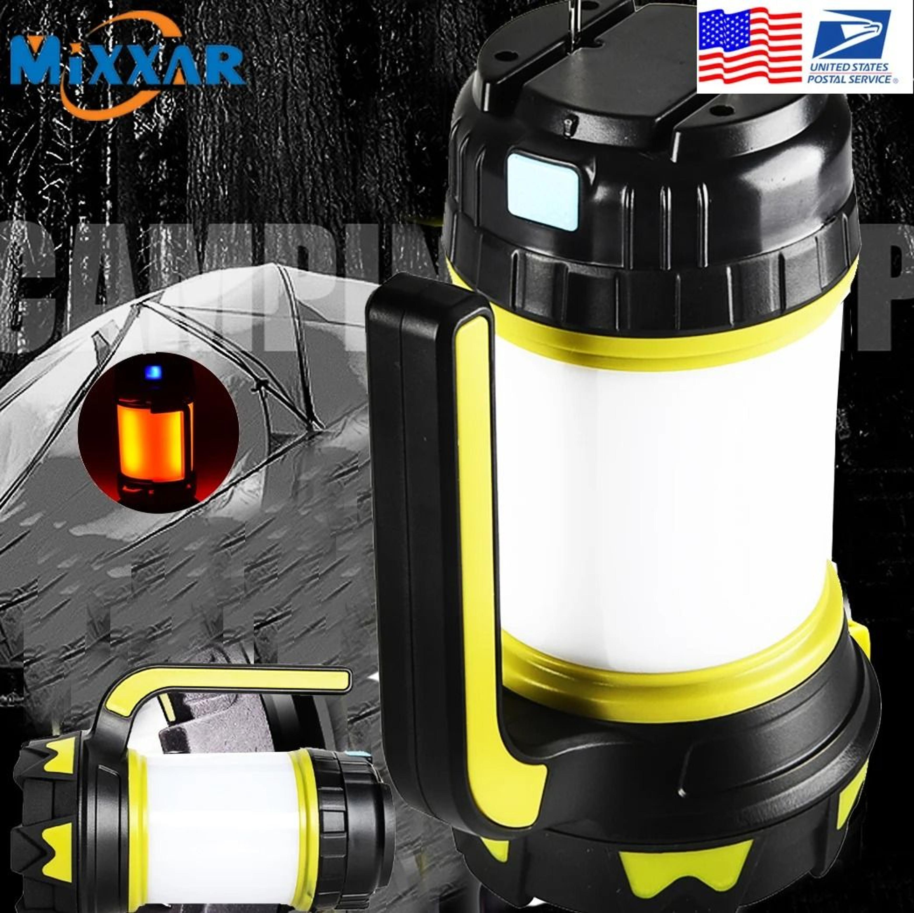 8000 lumen usb rechargeable led searchlight & camping lantern