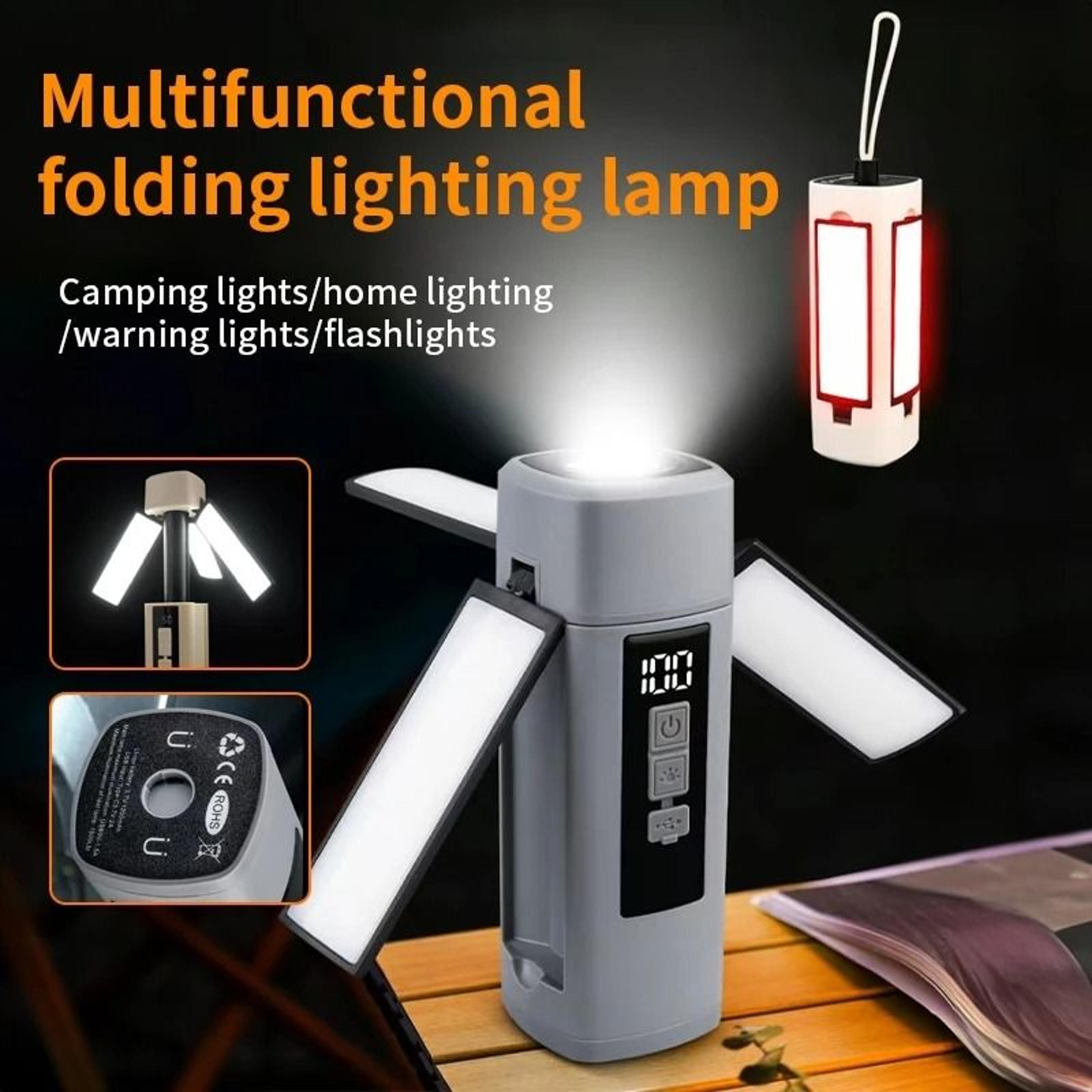 folding rechargeable camping lantern with led battery display