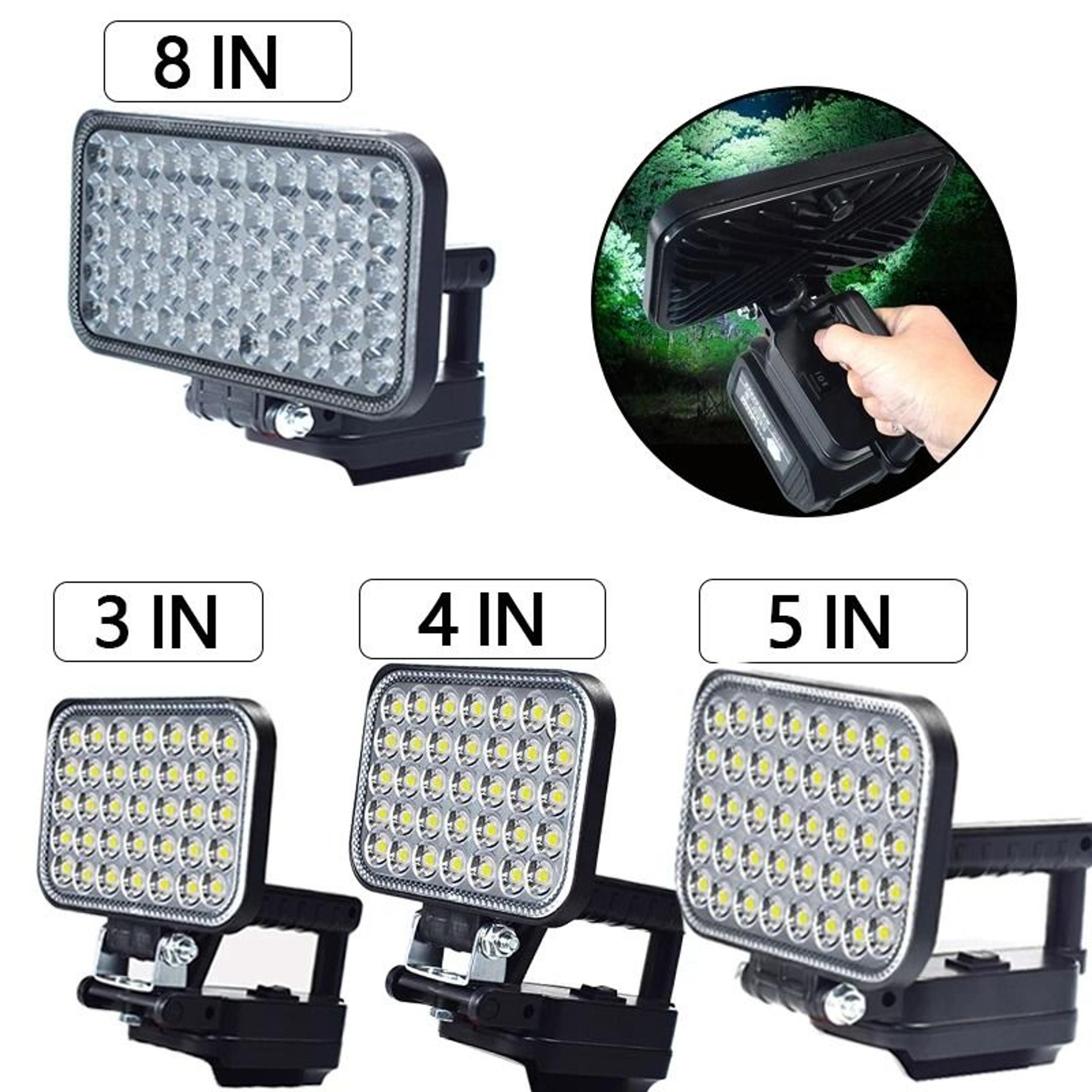 3/4/5/8-inch cordless led work light floodlight for makita 14.4v–20v battery