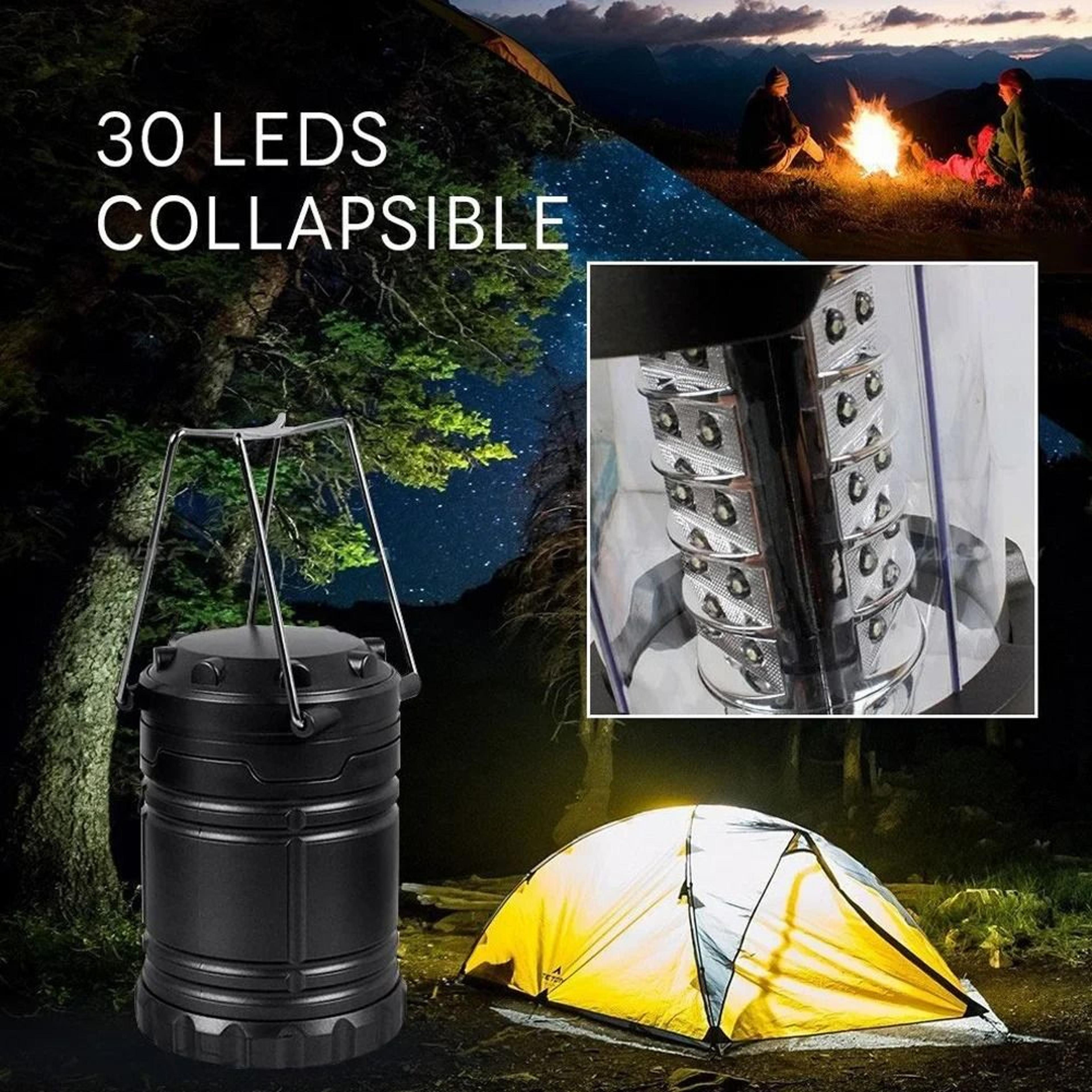 30-led waterproof camping tent lantern & portable emergency flashlight (3x aa battery powered)