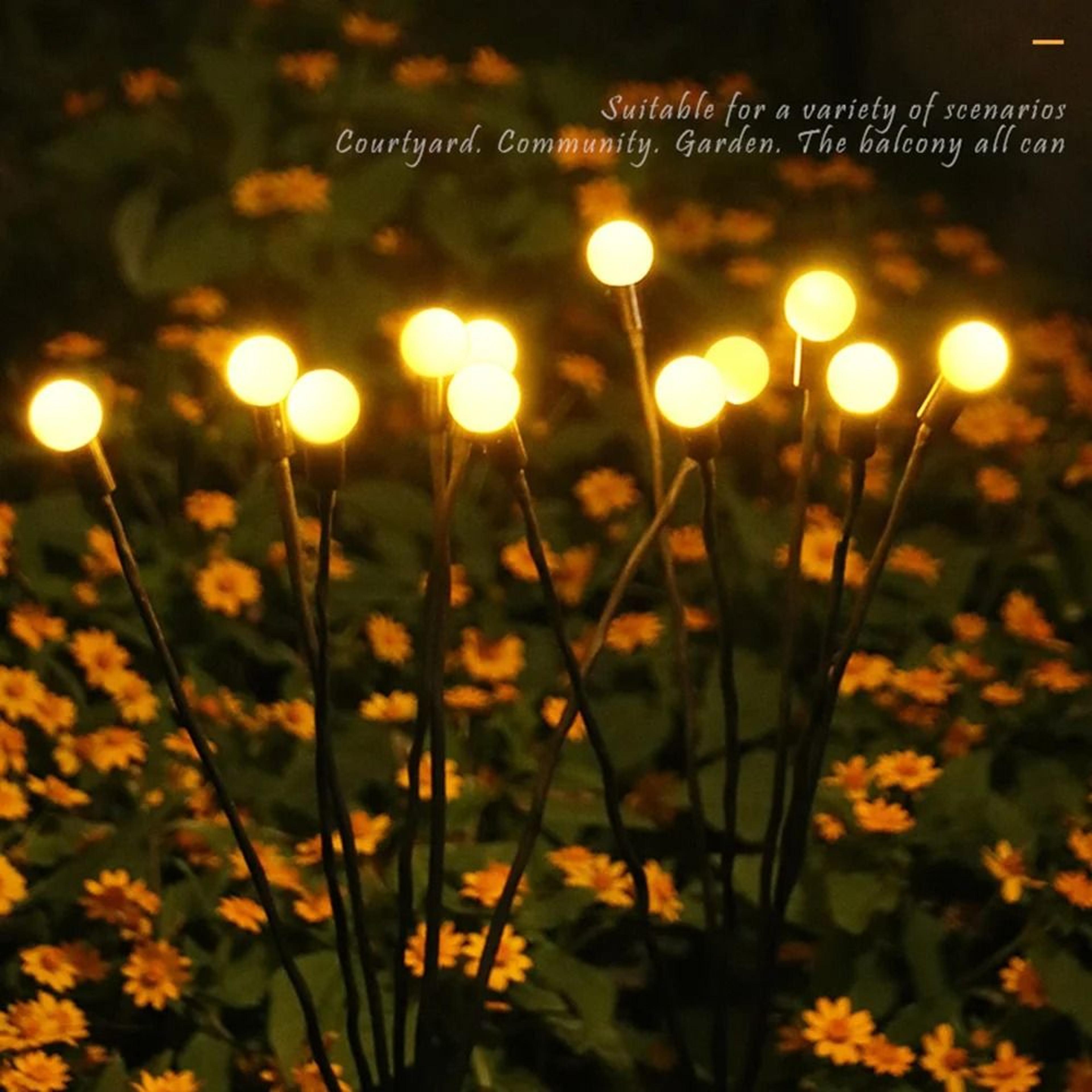 solar led outdoor waterproof firefly garden lights sunlight powered landscape decor