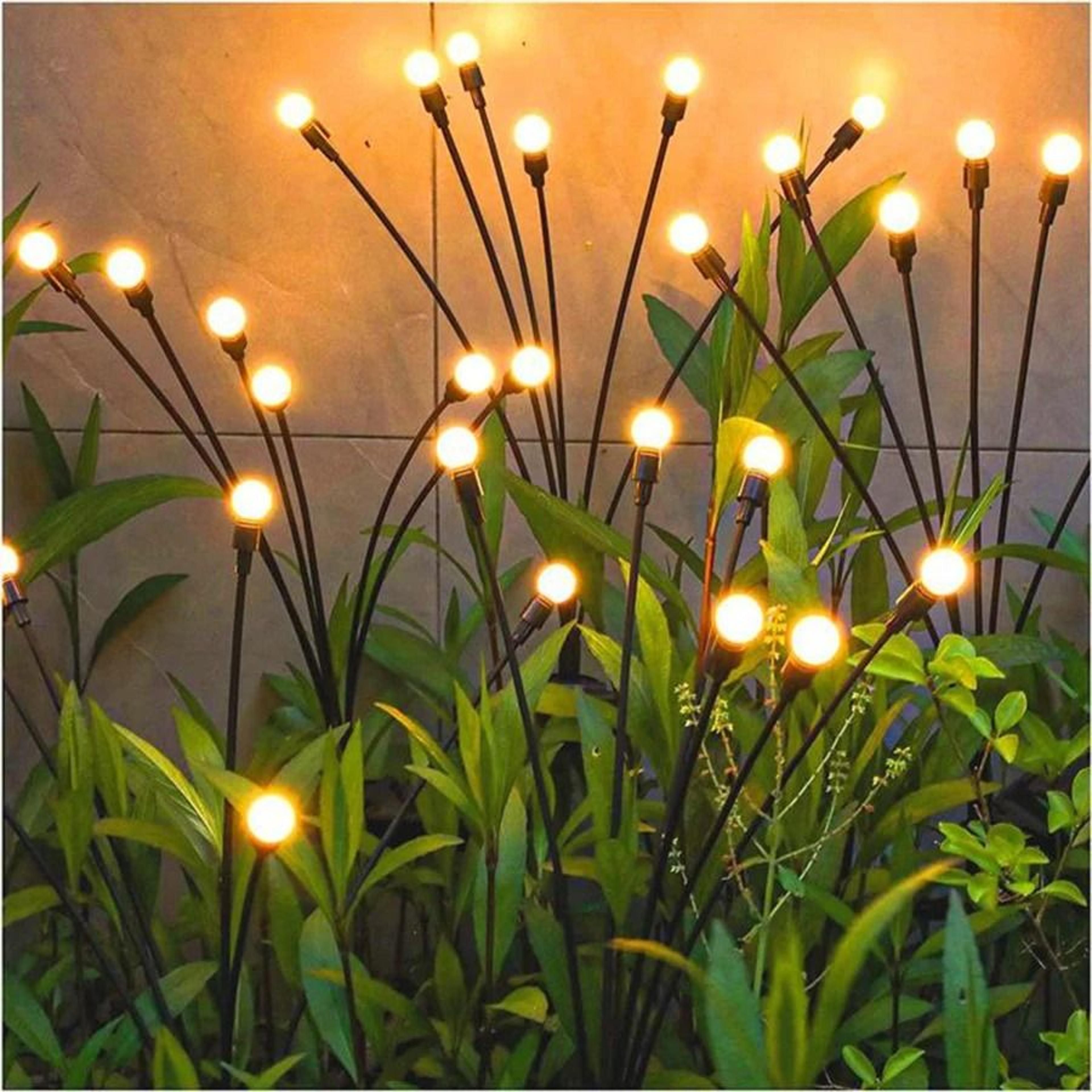 6/8/10 led solar firefly garden lights waterproof swaying landscape lawn stakes for outdoor festive decor