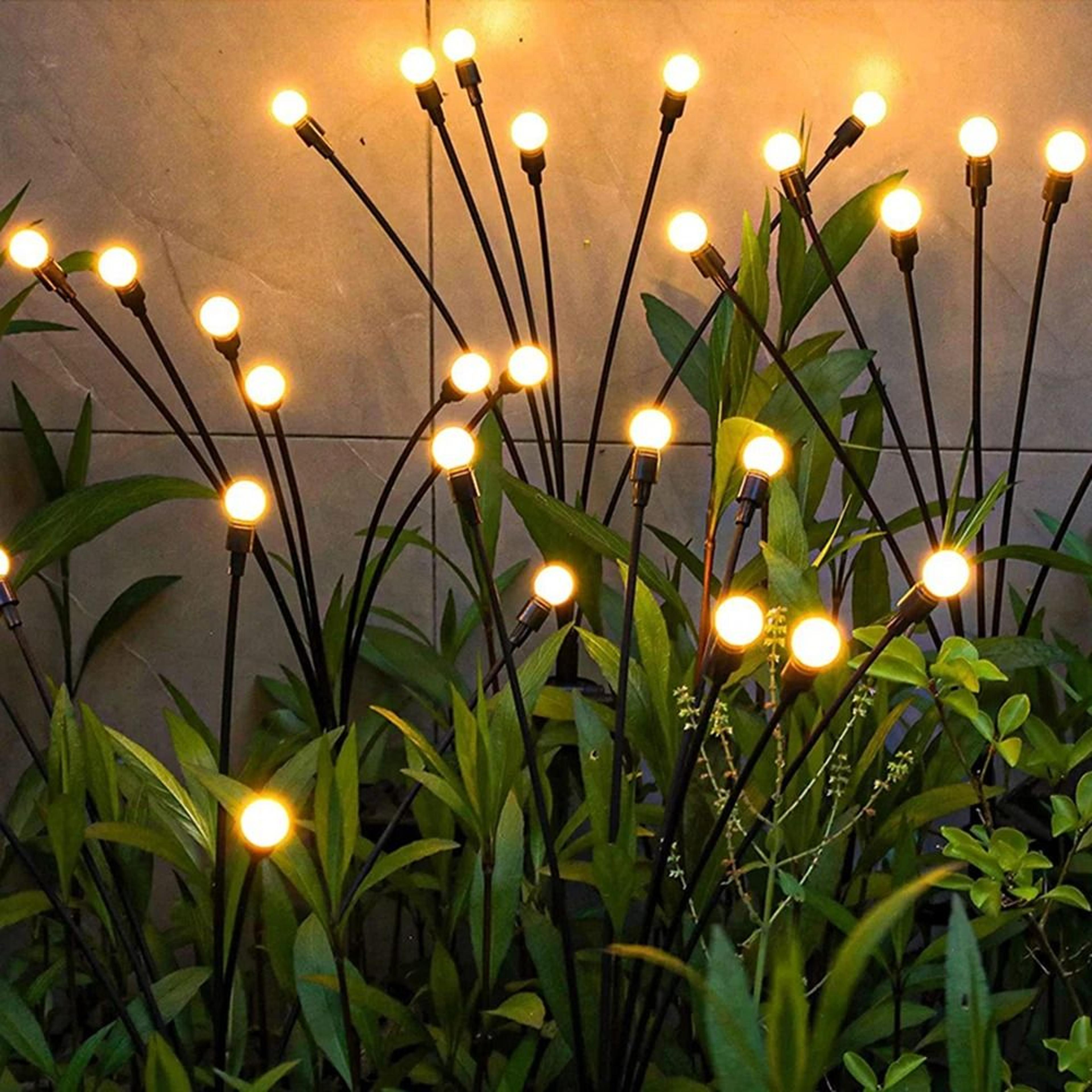 solar led string firefly fairy lights outdoor waterproof garden lawn landscape stakes