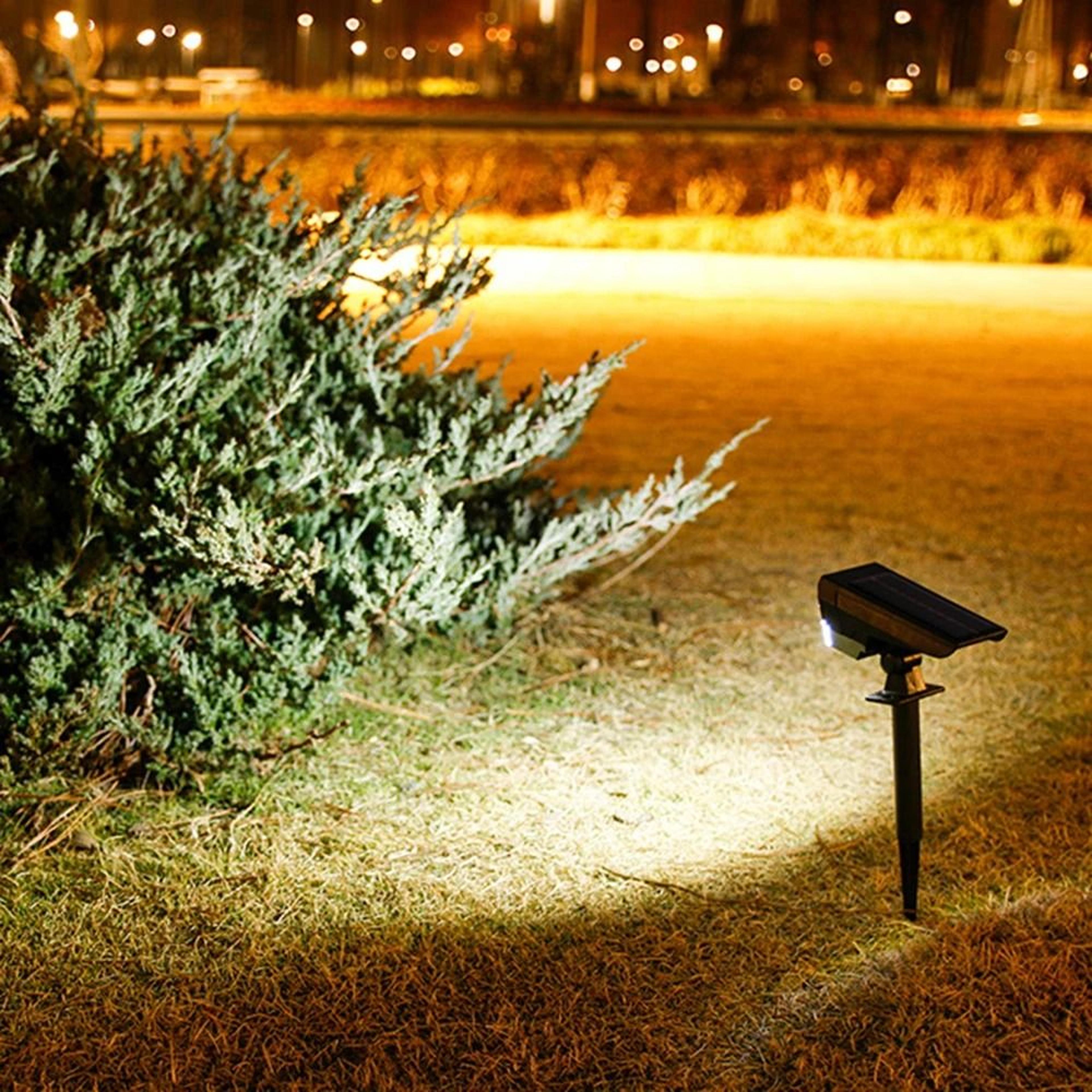 dual-use outdoor solar spotlights waterproof floor mounted lawn & wall lights for yard garden pathway