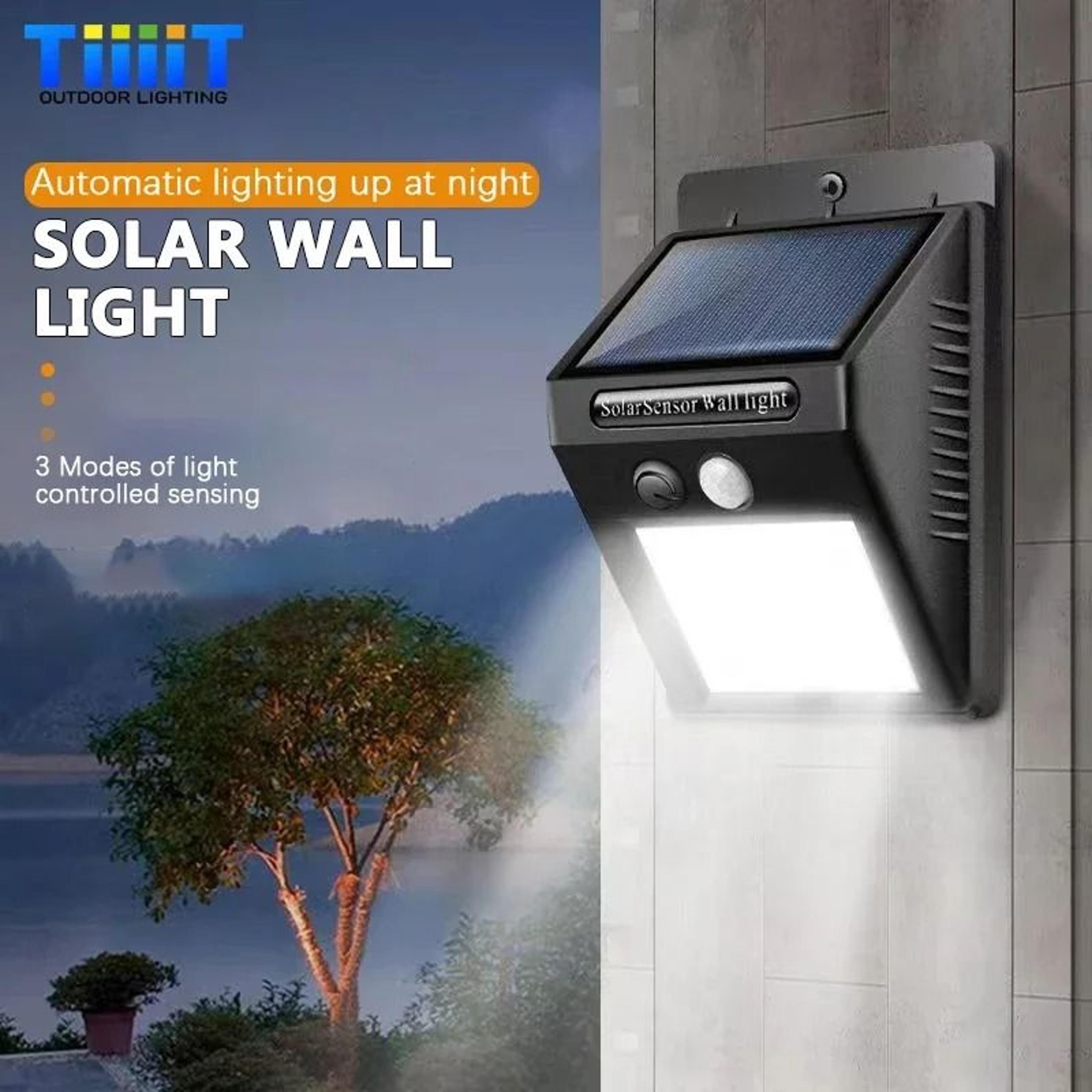modern outdoor led solar motion sensor wall lamp waterproof sconce for garden fence porch path