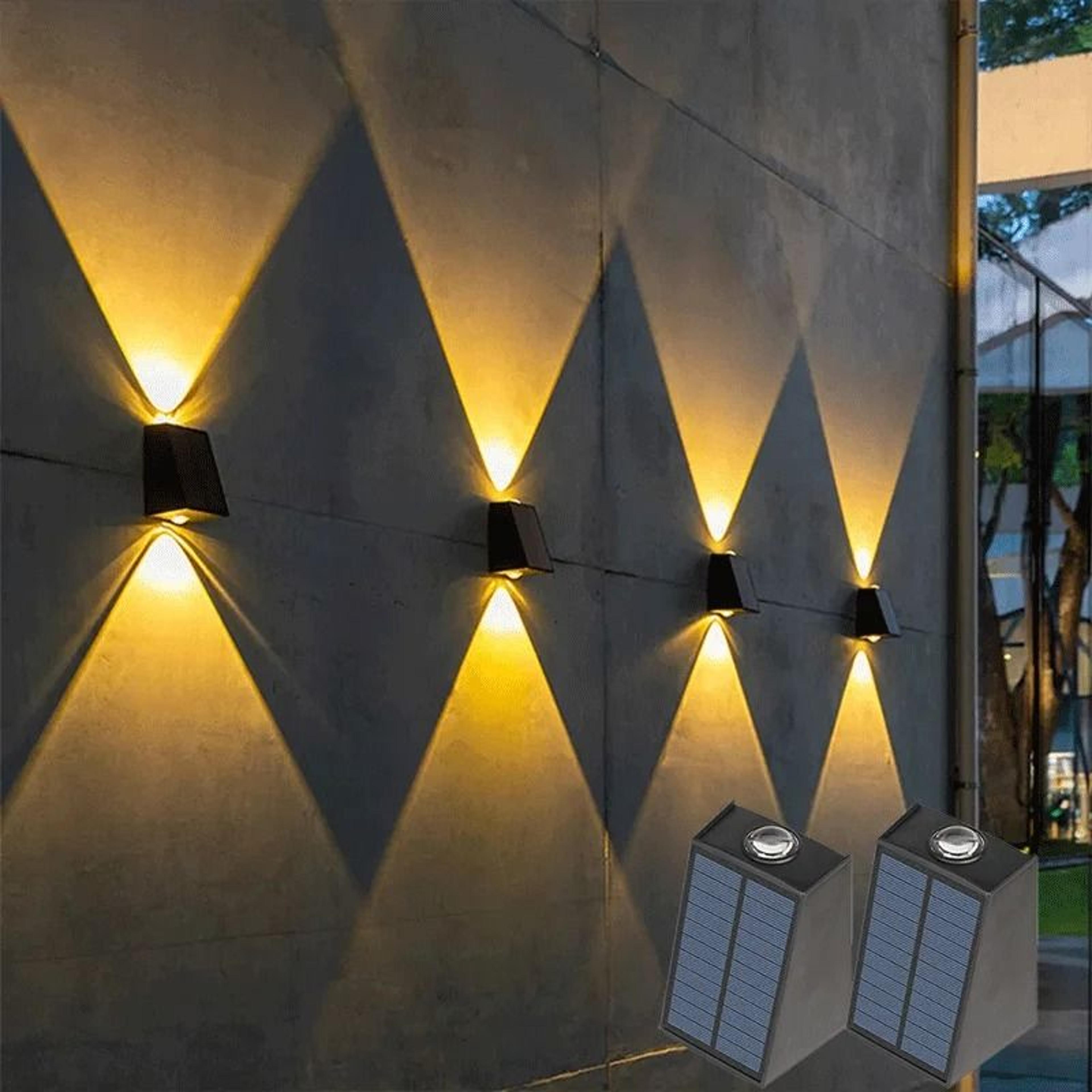 outdoor led solar wall lamp waterproof motion sensor light for villa garden balcony street decor