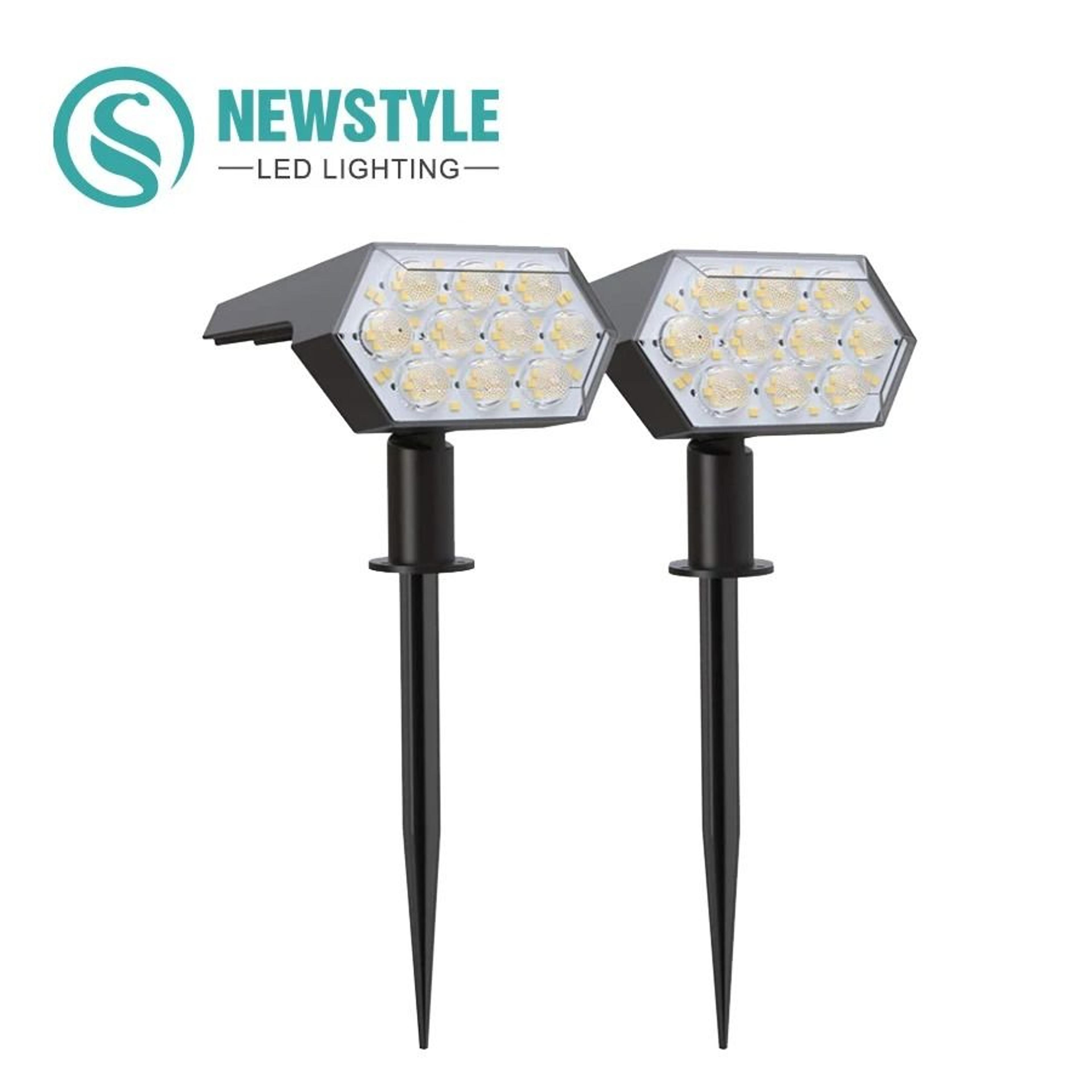 108 or 92 led solar landscape spotlights waterproof ip65 warm white adjustable garden light