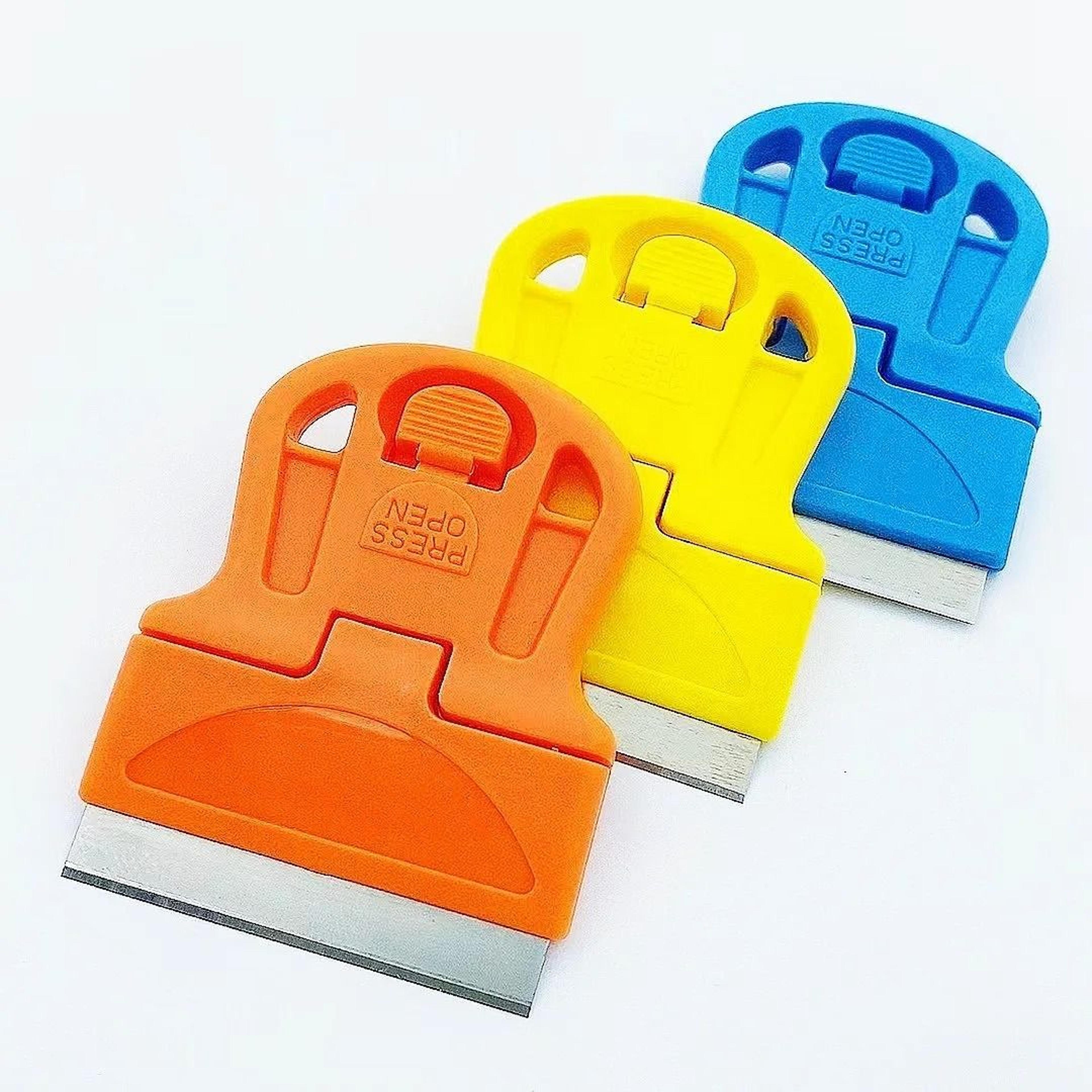 mini razor blade scraper tool with 10 blades for glass window film sticker paint adhesive removal
